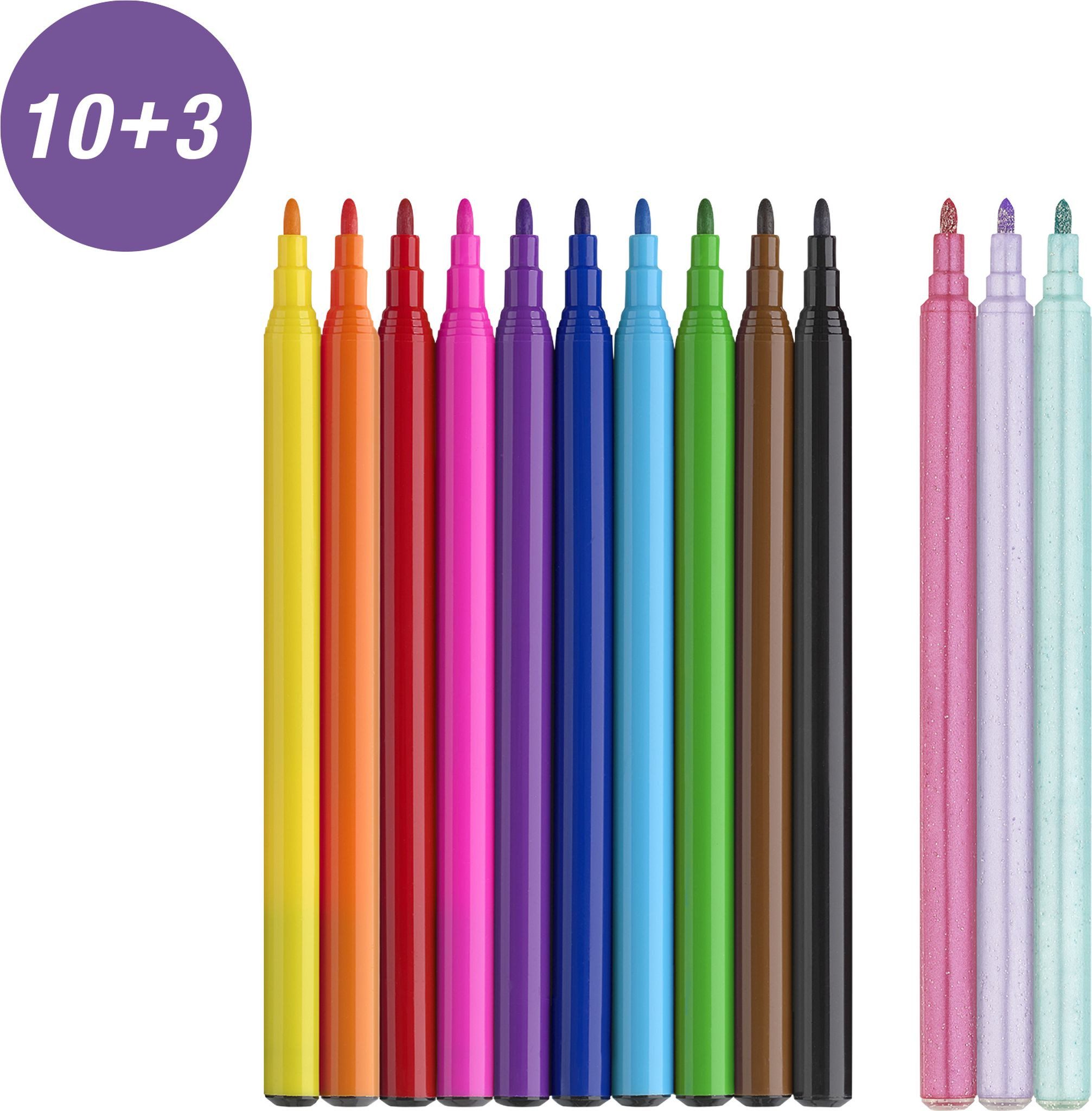 Faber-Castell Malstift Faber Castell Filzstift Einhorn 10+3 und Sticker