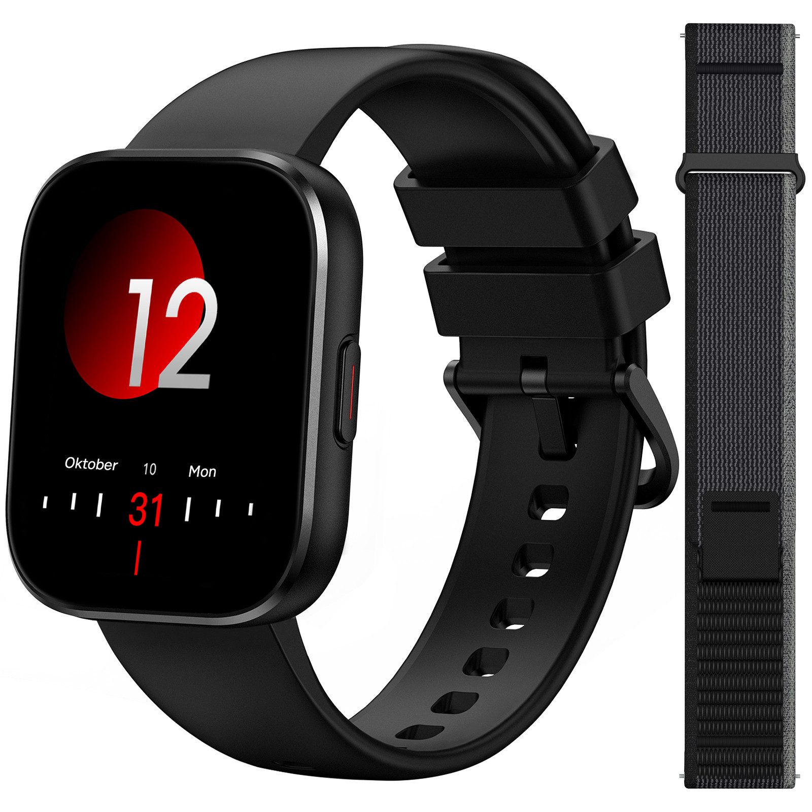 Sytifro Smartwatch Damen Herren, Fitnessuhr mit Diamantgeschliffenes Design Smartwatch (Full Touch Square Fine Sportuhr Damen cm)