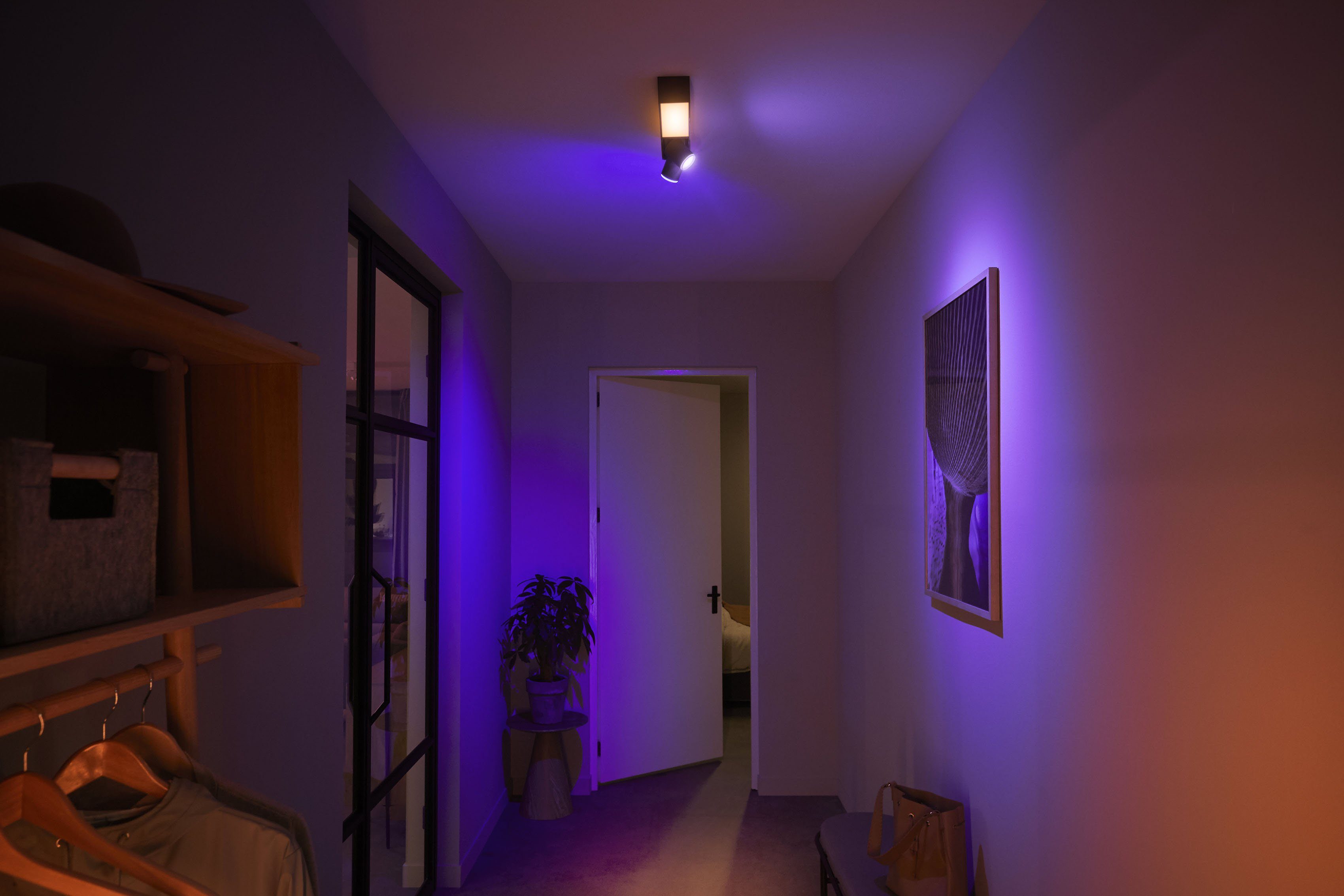 Hue LED Philips Individuelle Centris, Deckenspot Hue Farbwechsler, der LED wechselbar, App mit Lampeneinstellungen