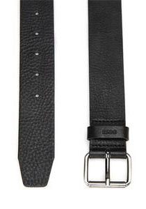 BOSS Ledergürtel mit Metallschnalle und Schlaufe BOSS-Logogravur auf der schwarz