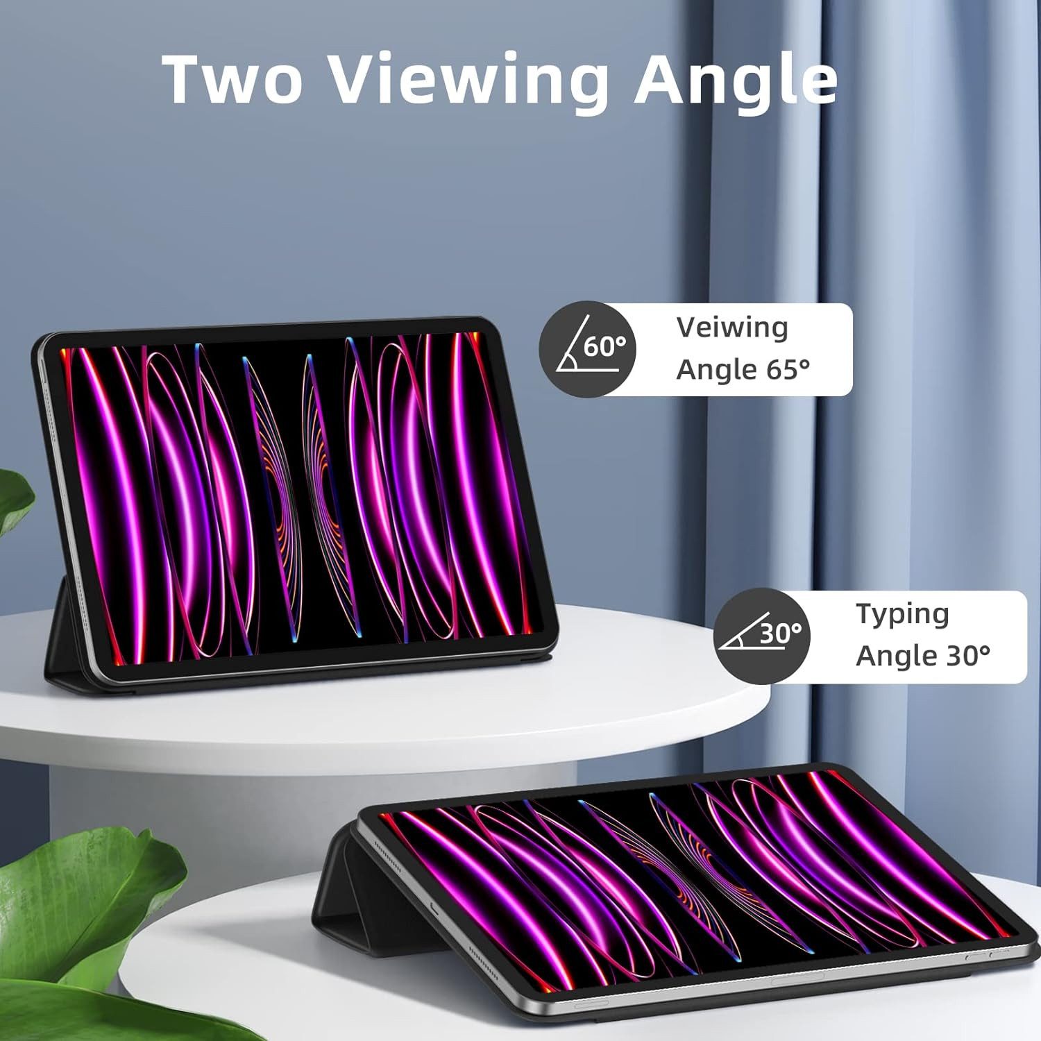 MSM Tablet-Hülle Smart Cover für Apple iPad Pro 2024 11″ 13″ Tablet Hülle Case Schwarz