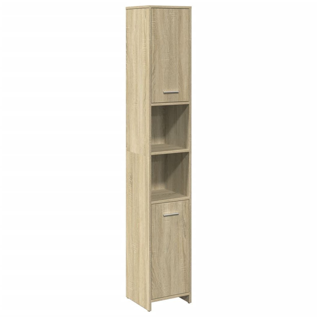 vidaXL Schrankmodule Badezimmerschrank Sonoma-Eiche 30x30x183,5 cm Holzwerk günstig online kaufen
