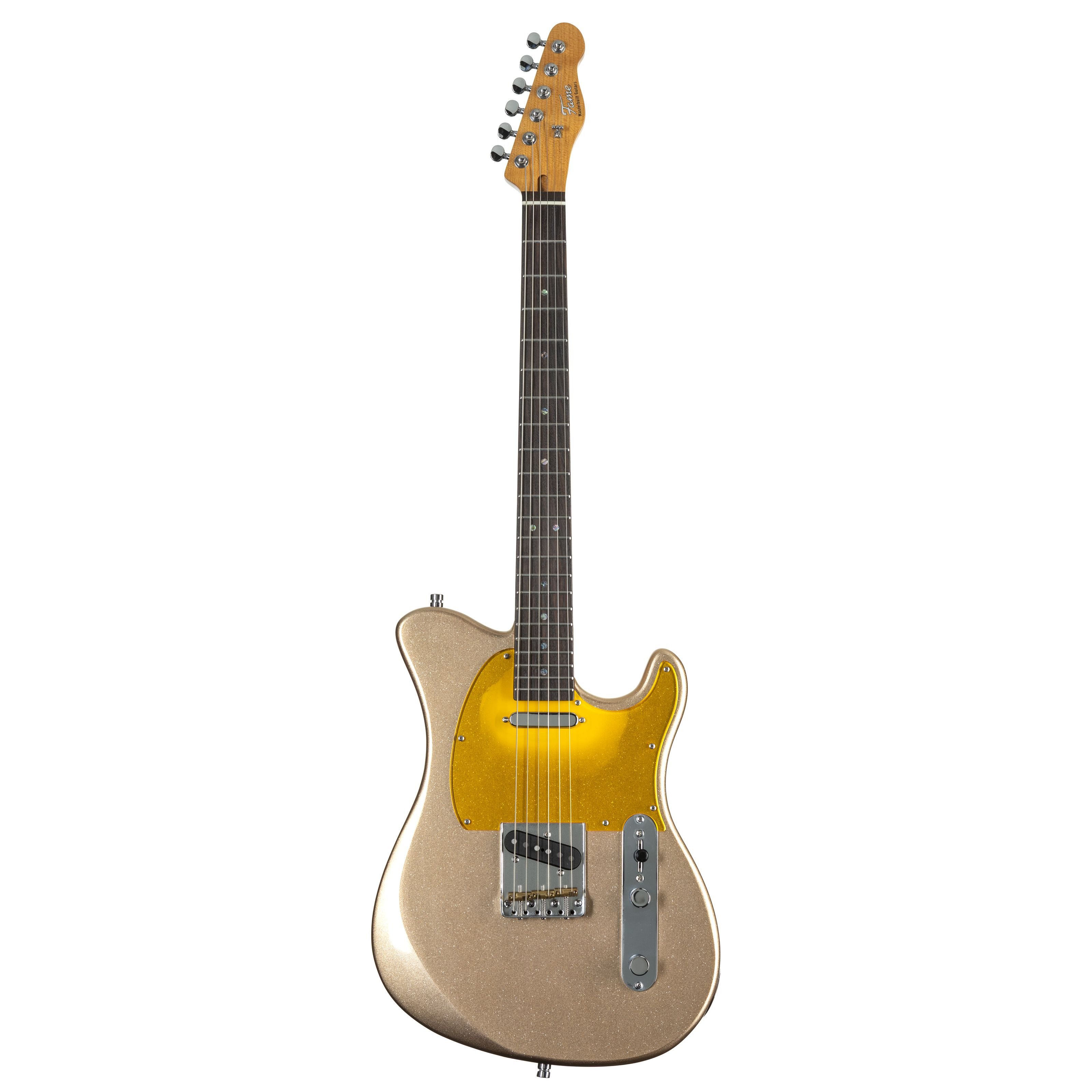 FAME E-Gitarre, E-Gitarren, T-Modelle, Custom TL RW Champagne Metallic - E-Gitarre