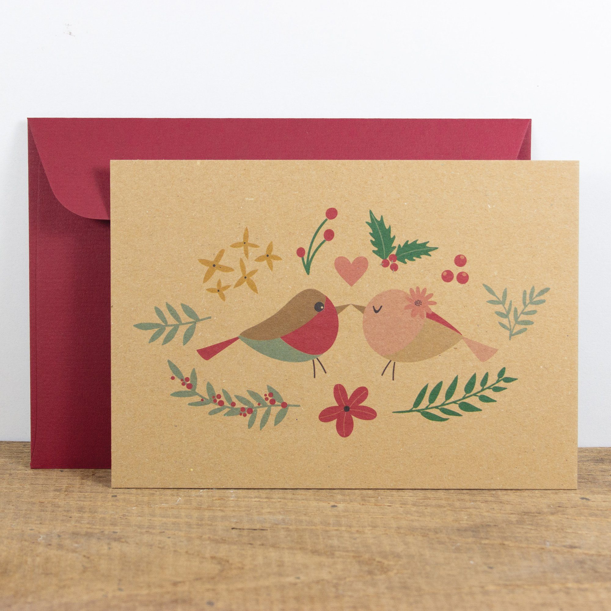 Bow & Postkarte mitUmschlag Bird Briefumschlag Love, Hummingbird Postkarte wahlweise mit