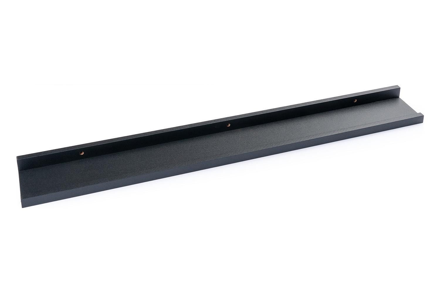 Home4You Wandregal Bilderleiste, Schwarz Matt, PVC, MDF, B 80 x H 10 x T 4 cm
