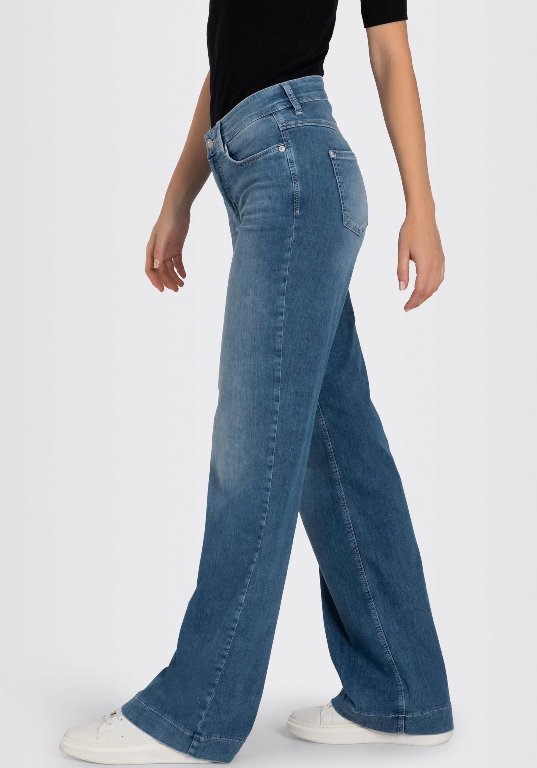 MAC Weite Jeans DREAM WIDE summermid weitem blue Bein Stretch - mit