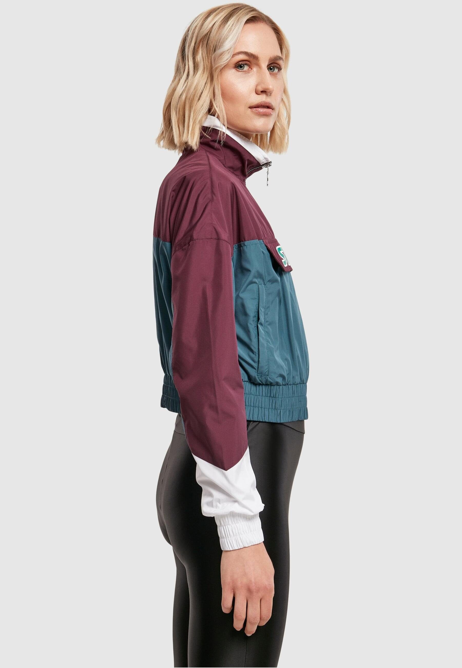 Over Label Outdoorjacke (1-St) Black Starter Starter Ladies Colorblock Damen Pull darkviolet/teal Jacket