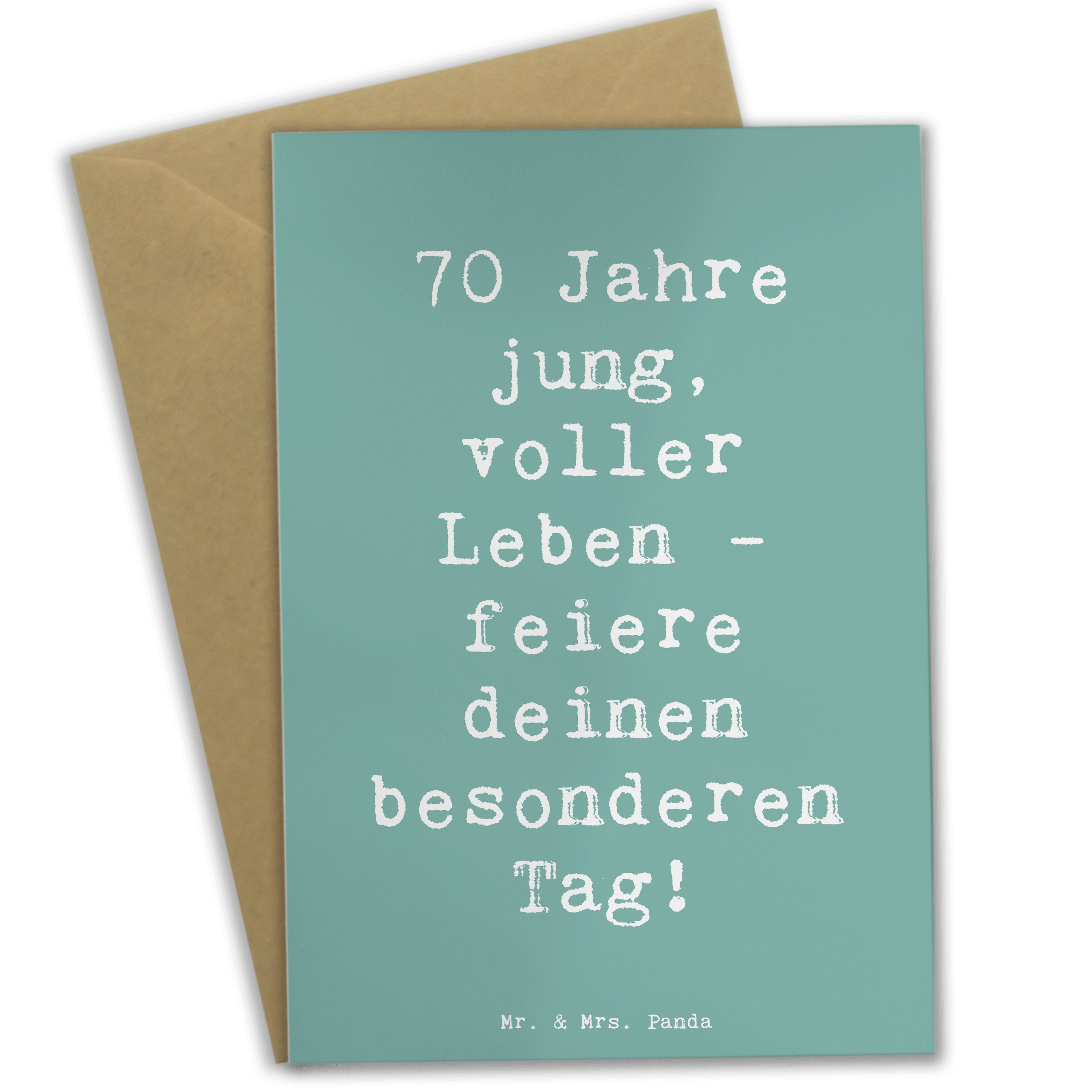 Grußkarte Spruch 70. Geburtstag Feier - Meeresbrise - Geschenk, Geburtstagsspru