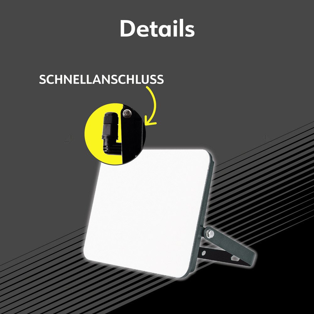 MÜLLER LICHT LED Flutlichtstrahler Müller-Licht Orlando 21600069 LED-Außenstrahler 10 W Leuchtfarben: Ne