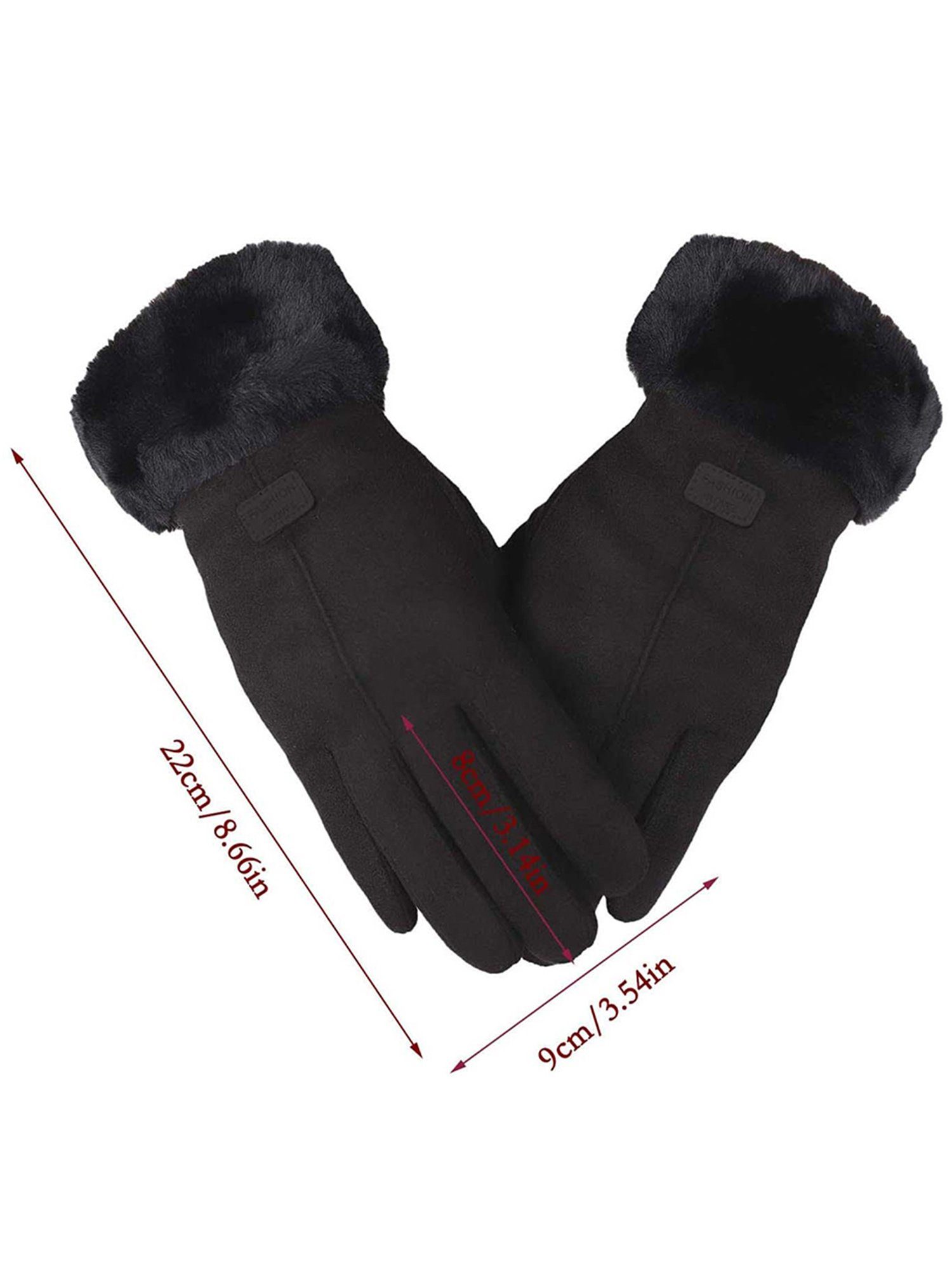 PYL Fleecehandschuhe »Fahrrad Handschuhe Winter Thermo Warme, für Damen«  Wasserdichte Touchscreen