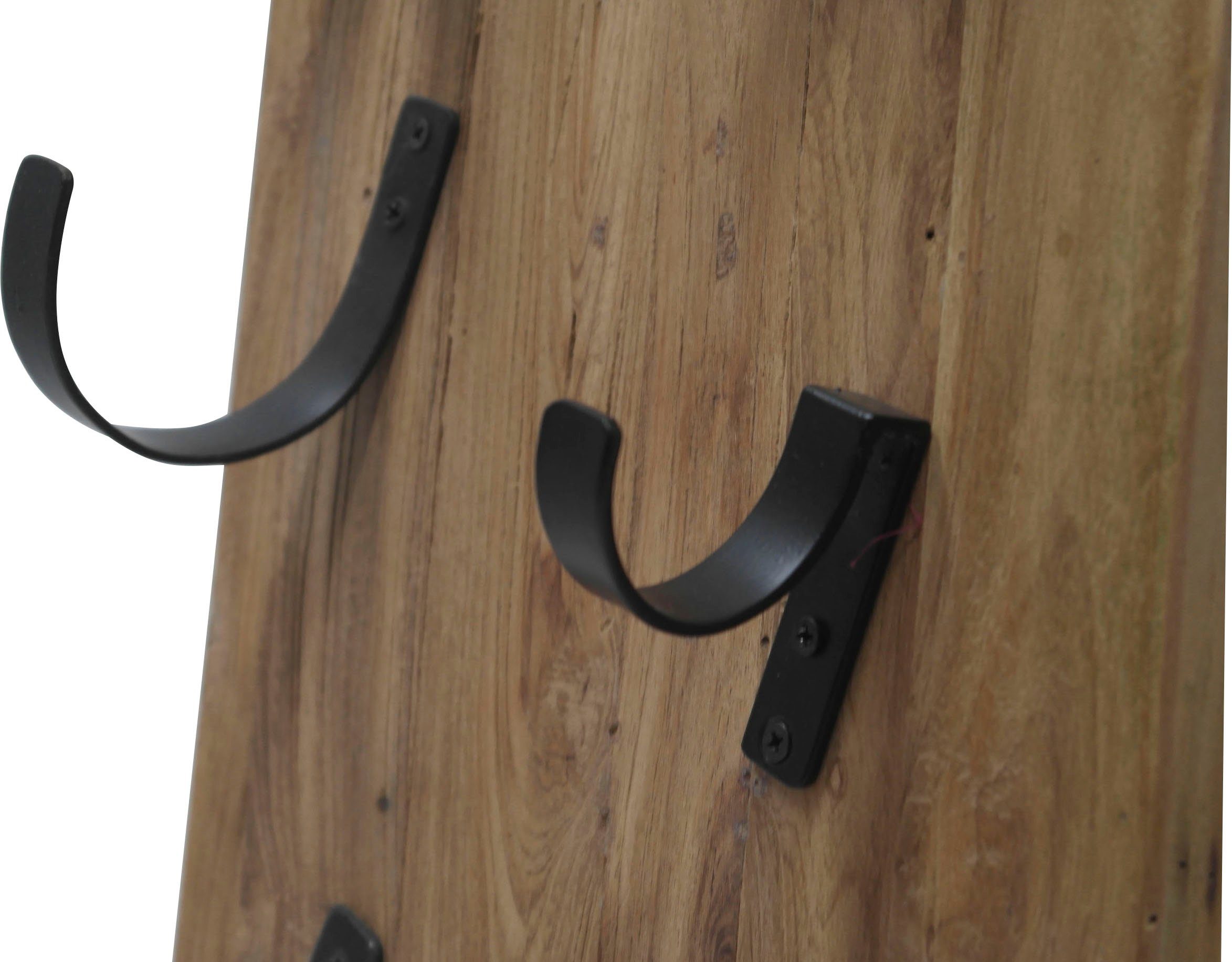 SIT Flaschenregal Weinregal ROMANTEAKA – Wand-Flaschenregal aus Teakholz & Metall, Wand-Weinregal aus Teakholz & Metall für stilvolle Flaschen