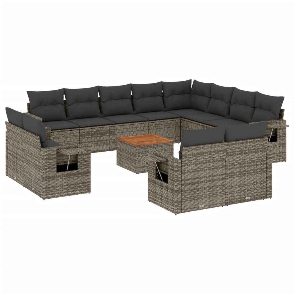 vidaXL Gartenlounge-Set 13-tlg. Garten-Sofagarnitur mit Kissen günstig online kaufen