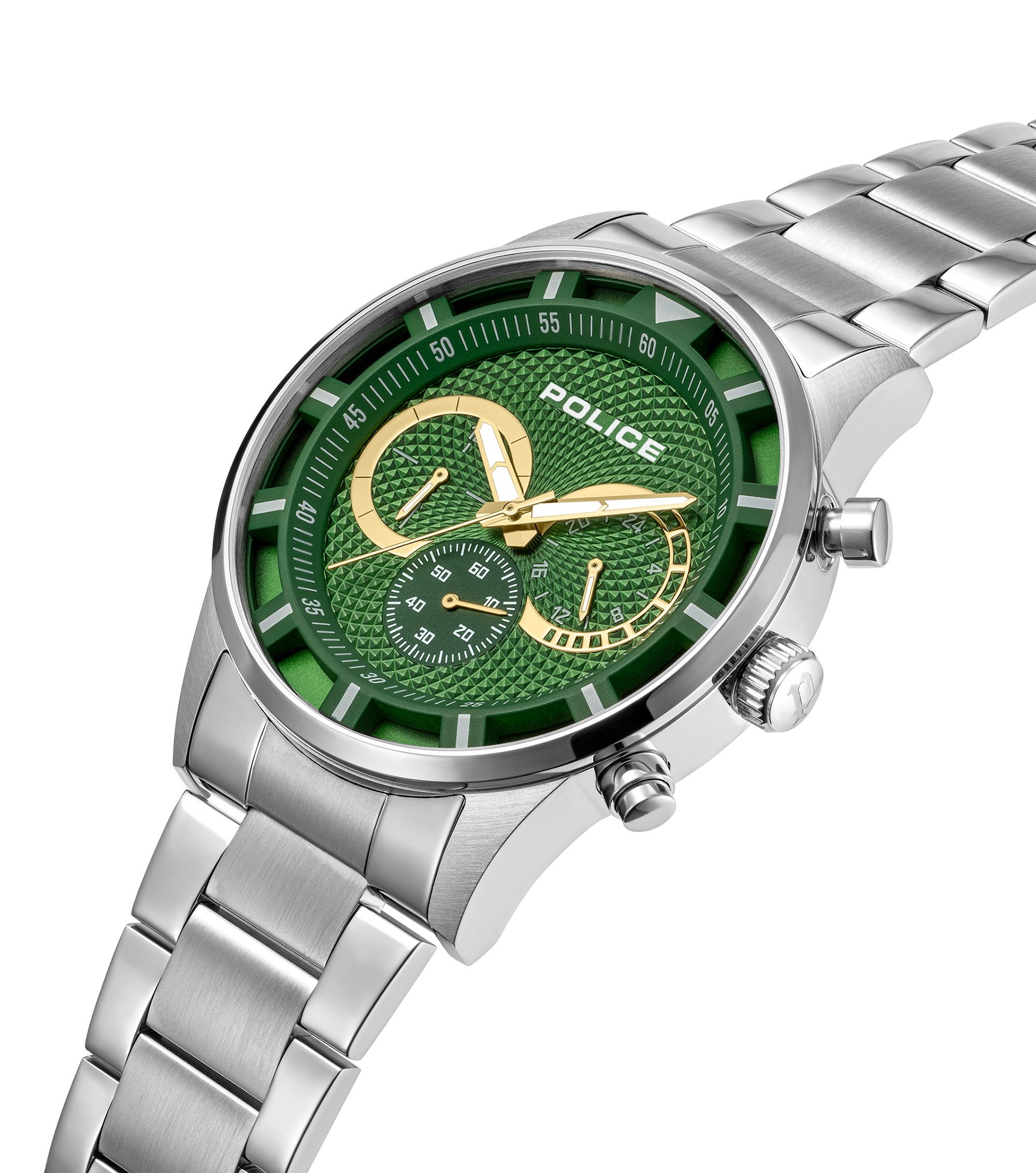 Police Quarzuhr Driver PEWJK2014301M-SET, (Set, 2-tlg., mit Armband), Armbanduhr, Herrenuhr, Edelstahlarmband, Ideal auch als Geschenk