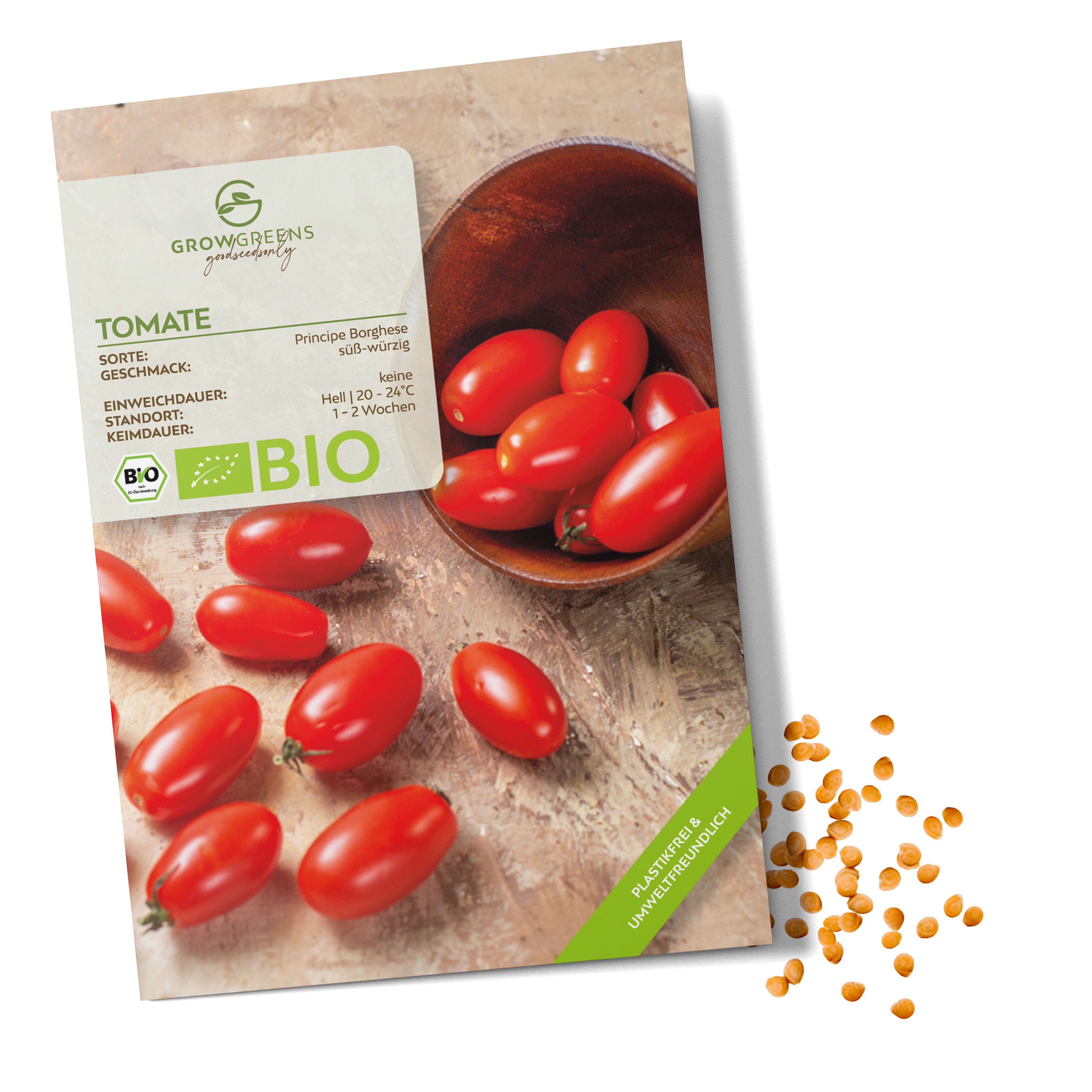 Gemüsesamen BIO Tomatensamen (Principe Borghese) - Tomaten Saatgut (10 Korn)