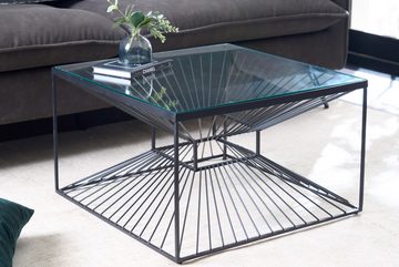 riess-ambiente Couchtisch ILLUSION 60cm schwarz / transparent (Einzelartikel, 1-St), Wohnzimmer · Glas · Metall · eckig · handmade · Modern Design