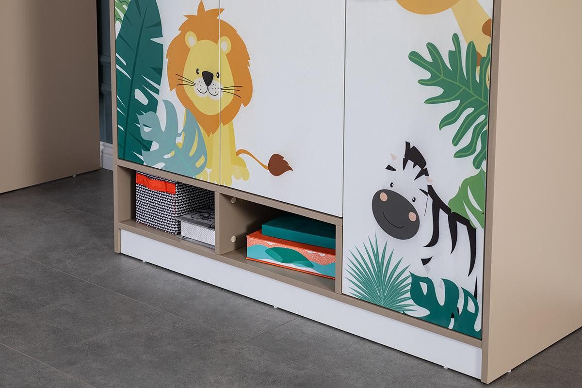 Xlmoebel Kinderkleiderschrank Luxuriöser Holzschrank für Mädchen im modernen Design (1-St., Kleiderschrank) Hergestellt in Europa