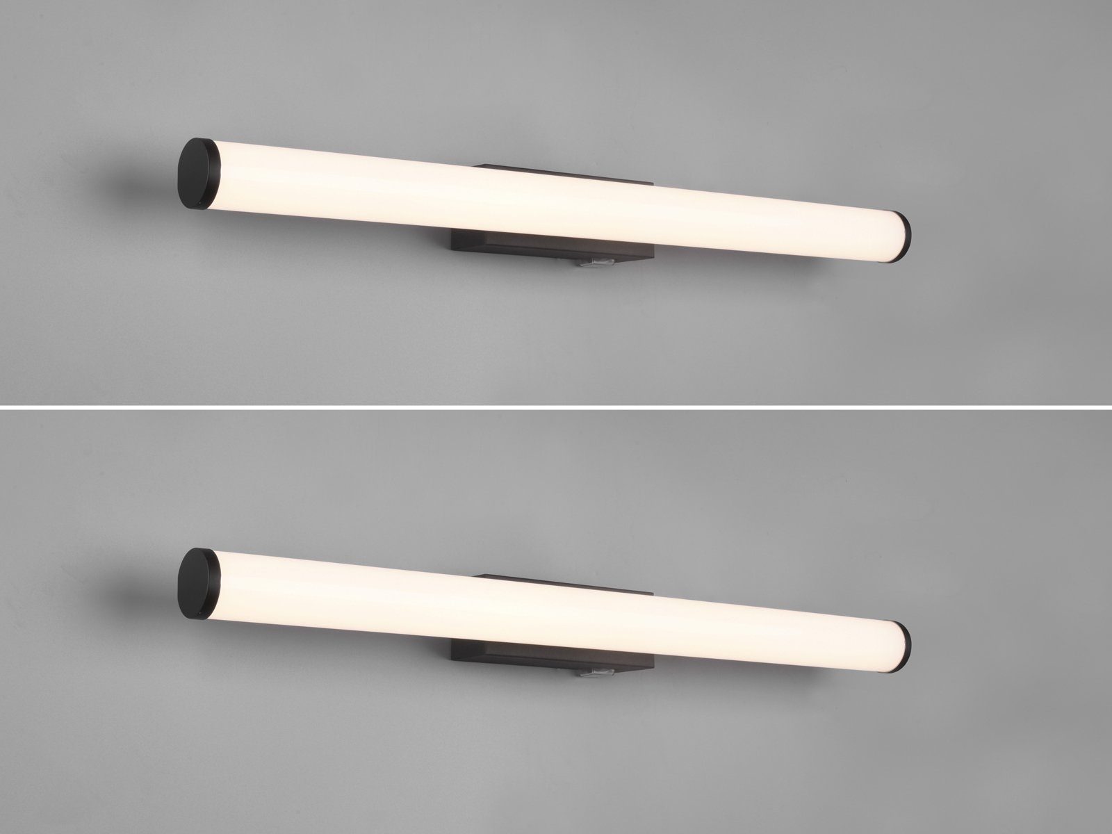 TRIO Leuchten Spiegelleuchte, LED fest integriert, Warmweiß, 2er Set Wand-lampe mit Schalter Badlampen Bilderleuchte, Breite 60cm