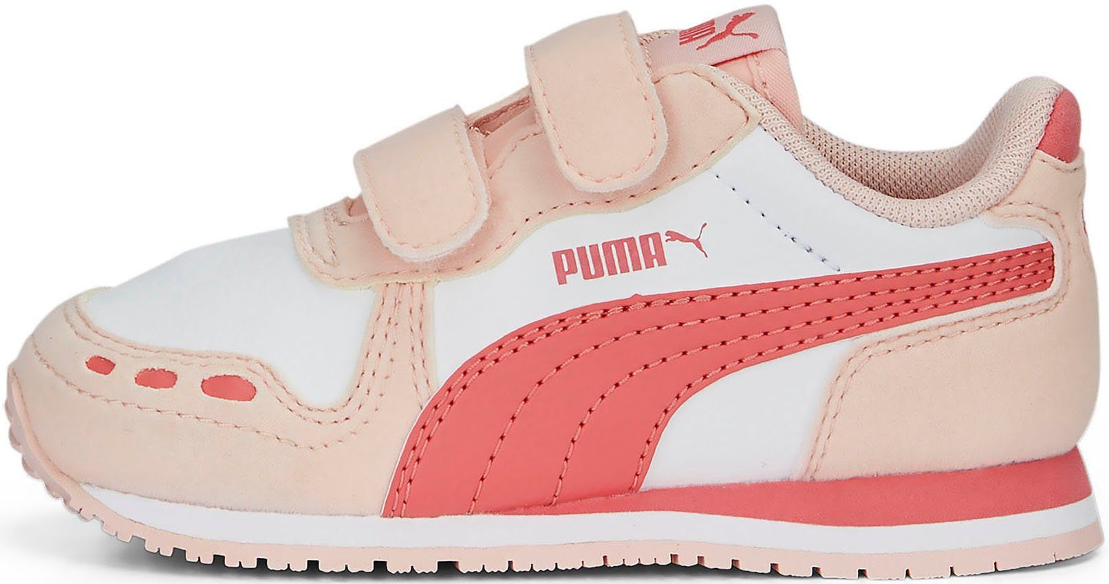 PUMA CABANA RACER SL 20 V INF Sneaker mit Klettverschluss, Obermaterial aus  Kunstleder und Zunge mit synthetischen Wildleder-Overlays