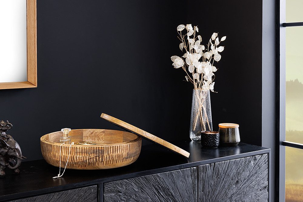 riess-ambiente Dekoschale PURE NATURE 40cm natur · runde Schmuck-Dose aus M günstig online kaufen