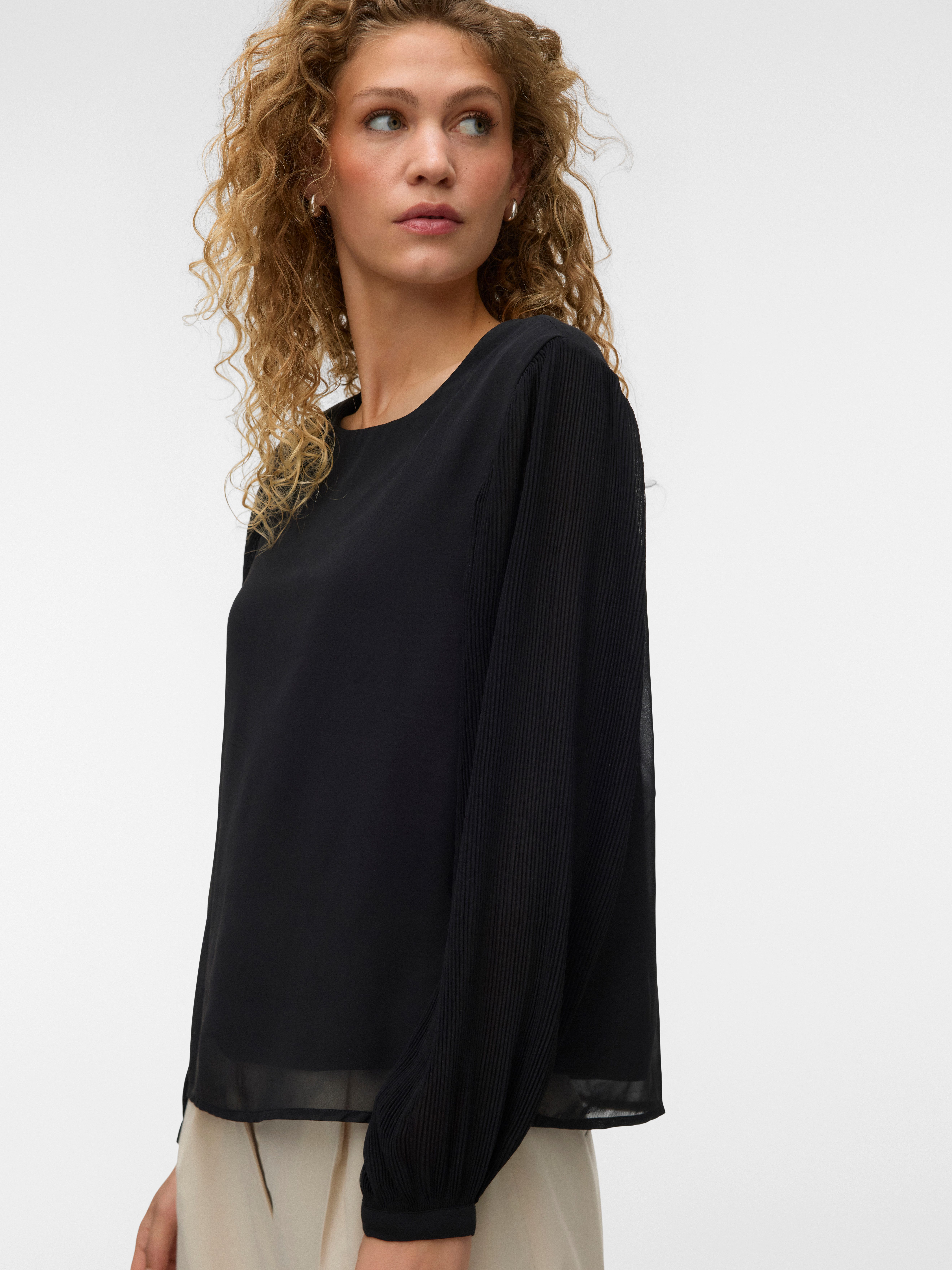 Blusenshirt VMSIGNE LS PLISSE TOP WVN