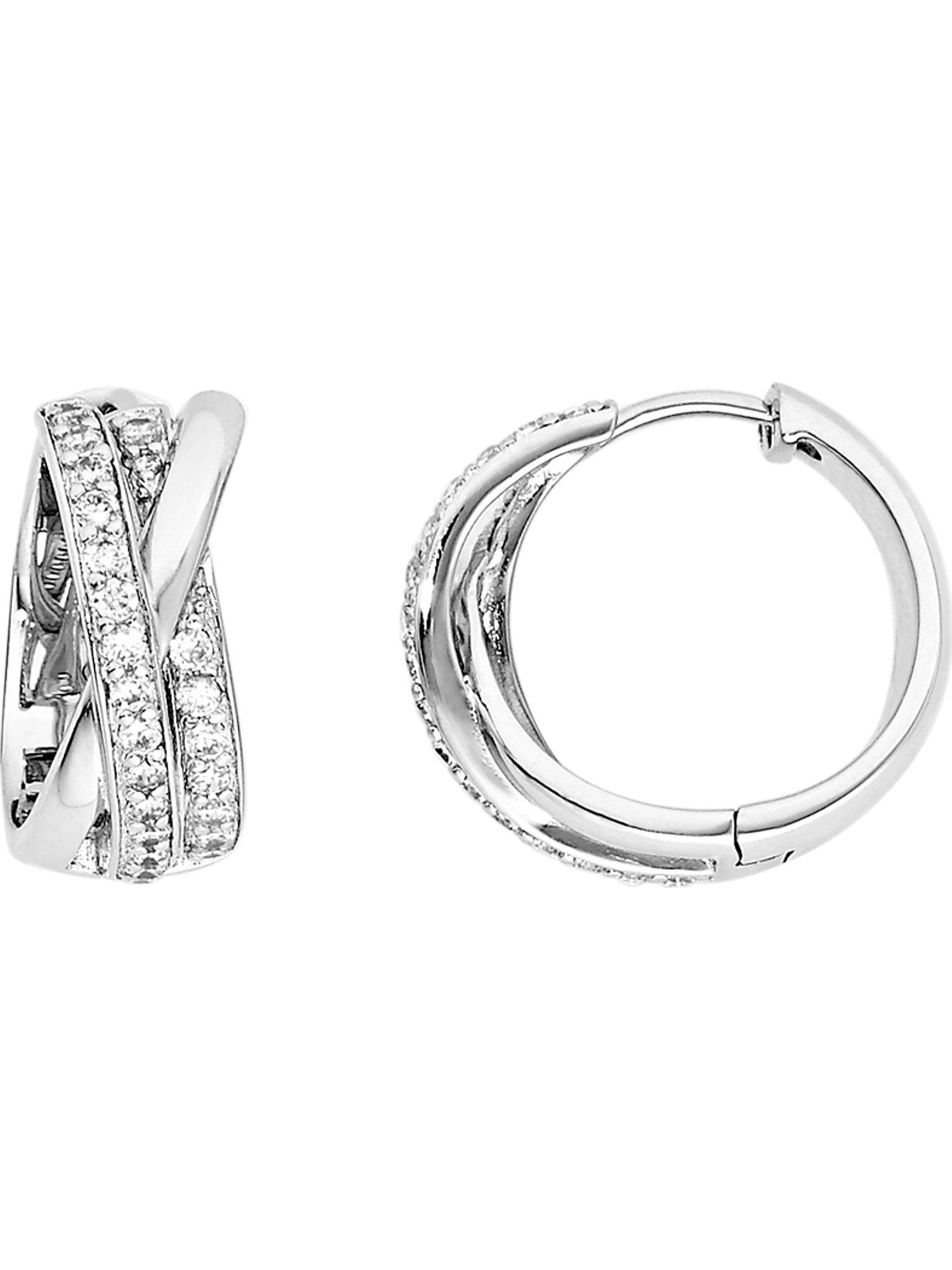 FAVS Paar Creolen FAVS Damen-Creolen 925er Silber 50 Zirkonia (Paar) günstig online kaufen