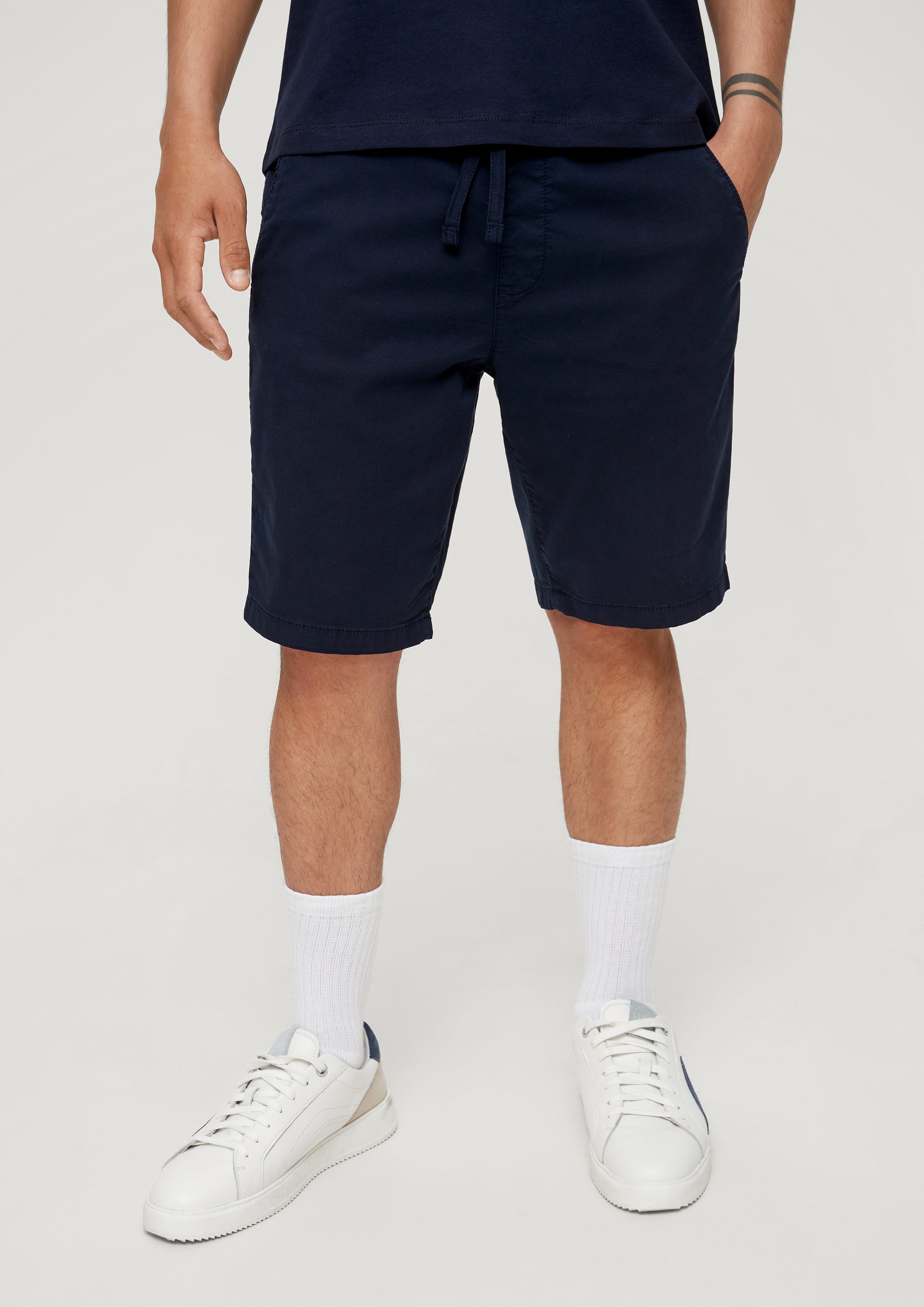 aus Baumwollstretch Bermuda s.Oliver Bermudas navy