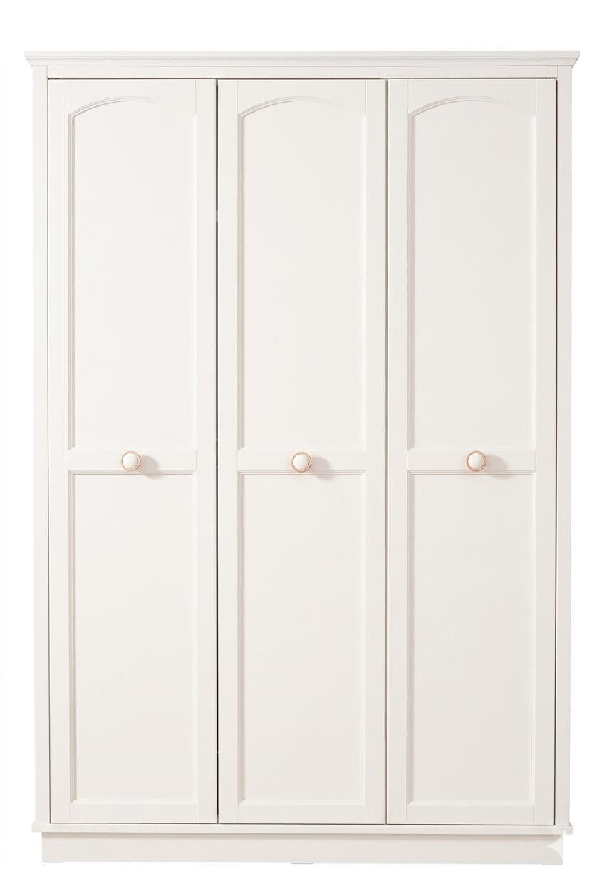 JVmoebel Kleiderschrank Weißer 3-türiger Holzschrank für modernes Jugendzimmer