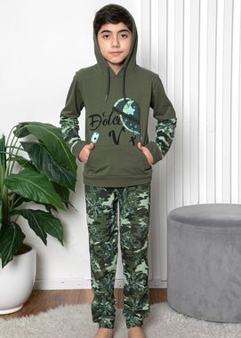 LOREZA Freizeitanzug »Jungen Jogginganzug Freizeitanzug Camouflage Set«