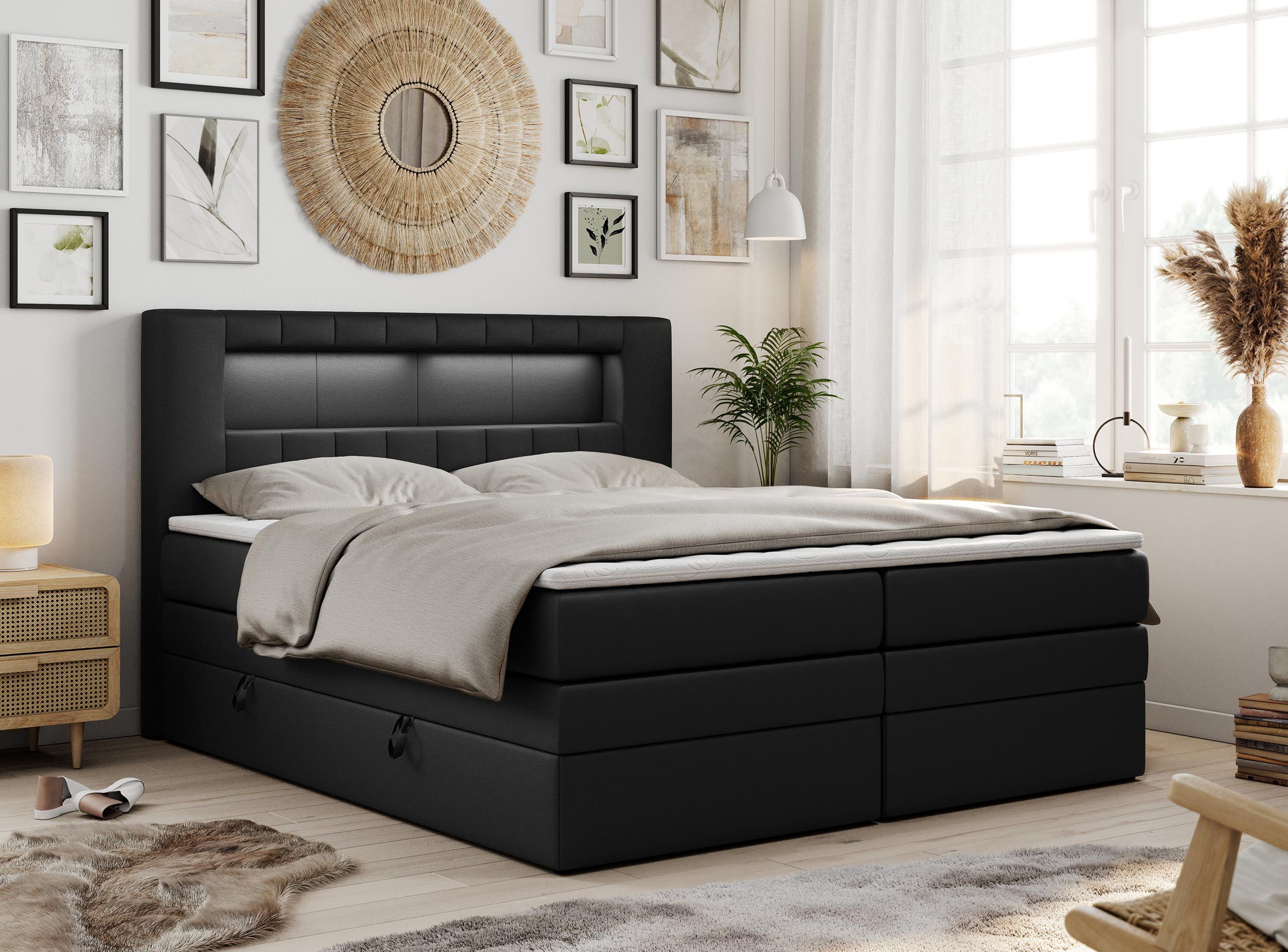 MKS MÖBEL Boxspringbett GOLD 5 KING günstig online kaufen