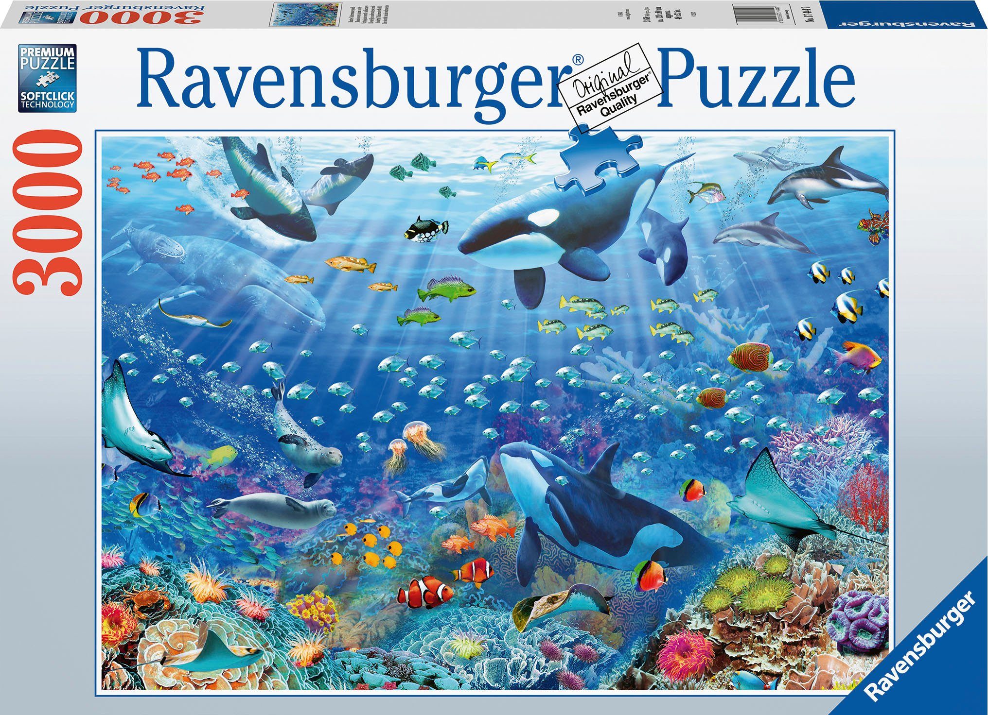 Ravensburger Puzzle Bunter Unterwasserspaß, 3000 Puzzleteile, Made in Germany