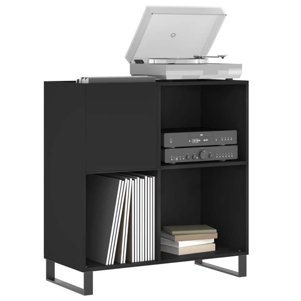 vidaXL Media-Regal Plattenschrank Schwarz 84,5x38x89 cm günstig online kaufen