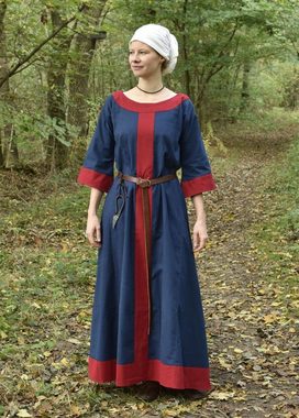 Battle Merchant Ritter-Kostüm Germanisches Kleid Gudrun Blau/Rot Größe M