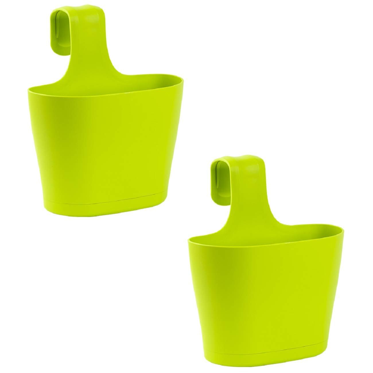 Engelland Blumenkasten Blumentopf zum Hängen (Vorteils-Set, 2 St., Fassungsvermögen je Topf 2,8 Liter), UV-Beständig, Frostbeständig, Wasserauffangschalen