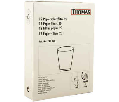 Thomas Staubsaugerbeutel Papierschutzfilter 20, passend für THOMAS, 12 St., 12x Papierschutzfilter, 787106