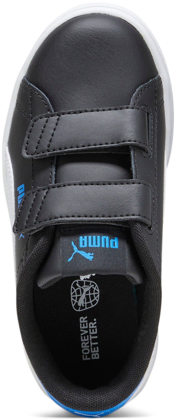 PUMA L White-Racing PS Klettverschluss Blue Sneaker mit SMASH 3.0 Black-PUMA PUMA V