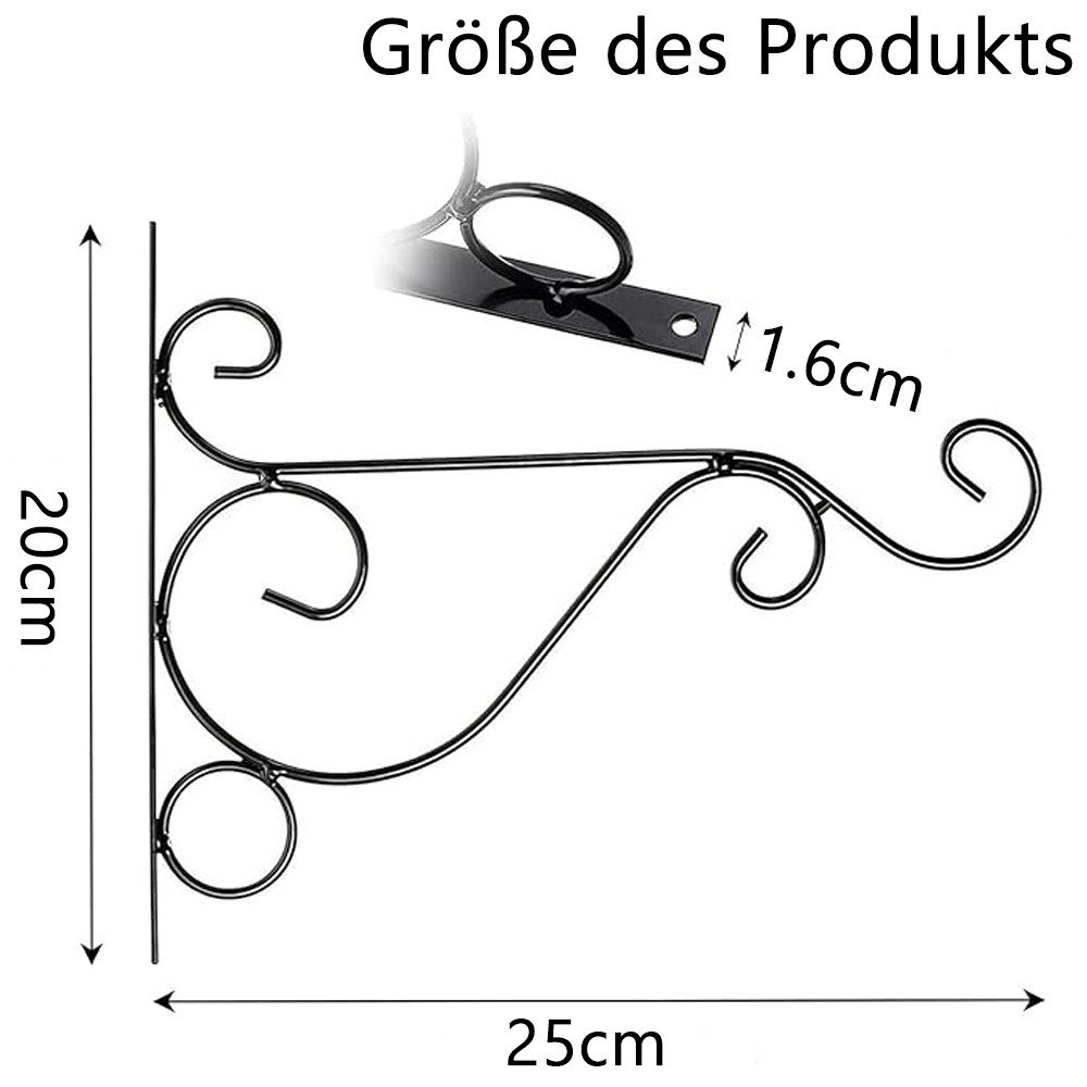 NUODWELL Wandhaken 2 Stück Wandbehang Blumenampelhalter, Metall Pflanzenhal günstig online kaufen