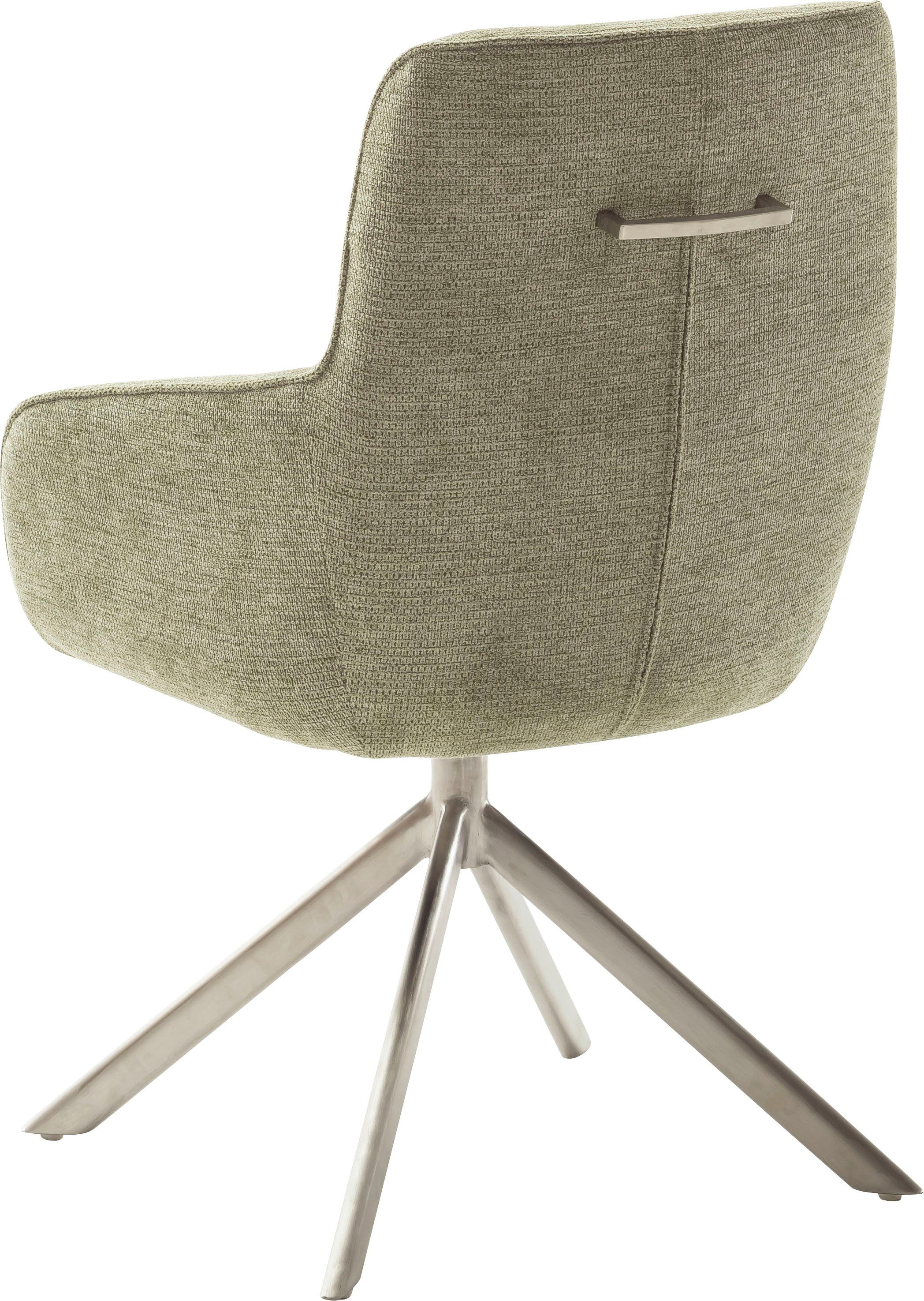 MCA furniture 4-Fußstuhl 49 mit Olive Xativa Nivellierung, Komfortsitzhöhe (2 cm 180°drehbar St)