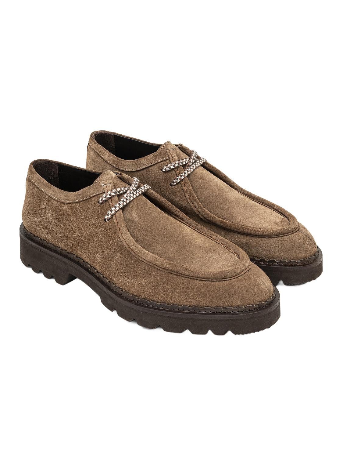 Desa Herren-Schnürschuhe aus Leder – Kunststoffsohle, atmungsaktiv, flache Daunenschuh