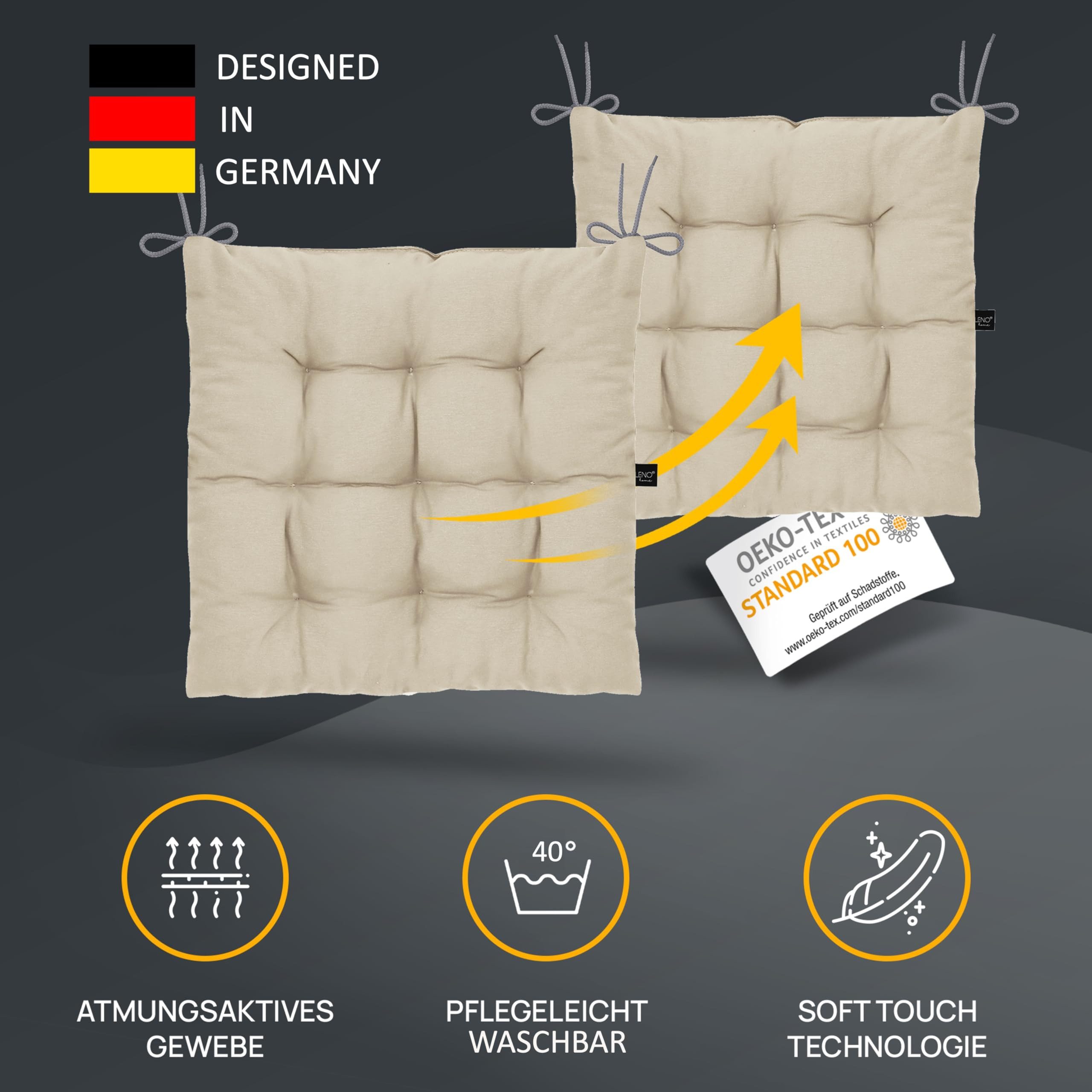 LILENO HOME Stuhlkissen Sitzkissen für Gartenstuhl, Küchenstuhl oder Esszim günstig online kaufen