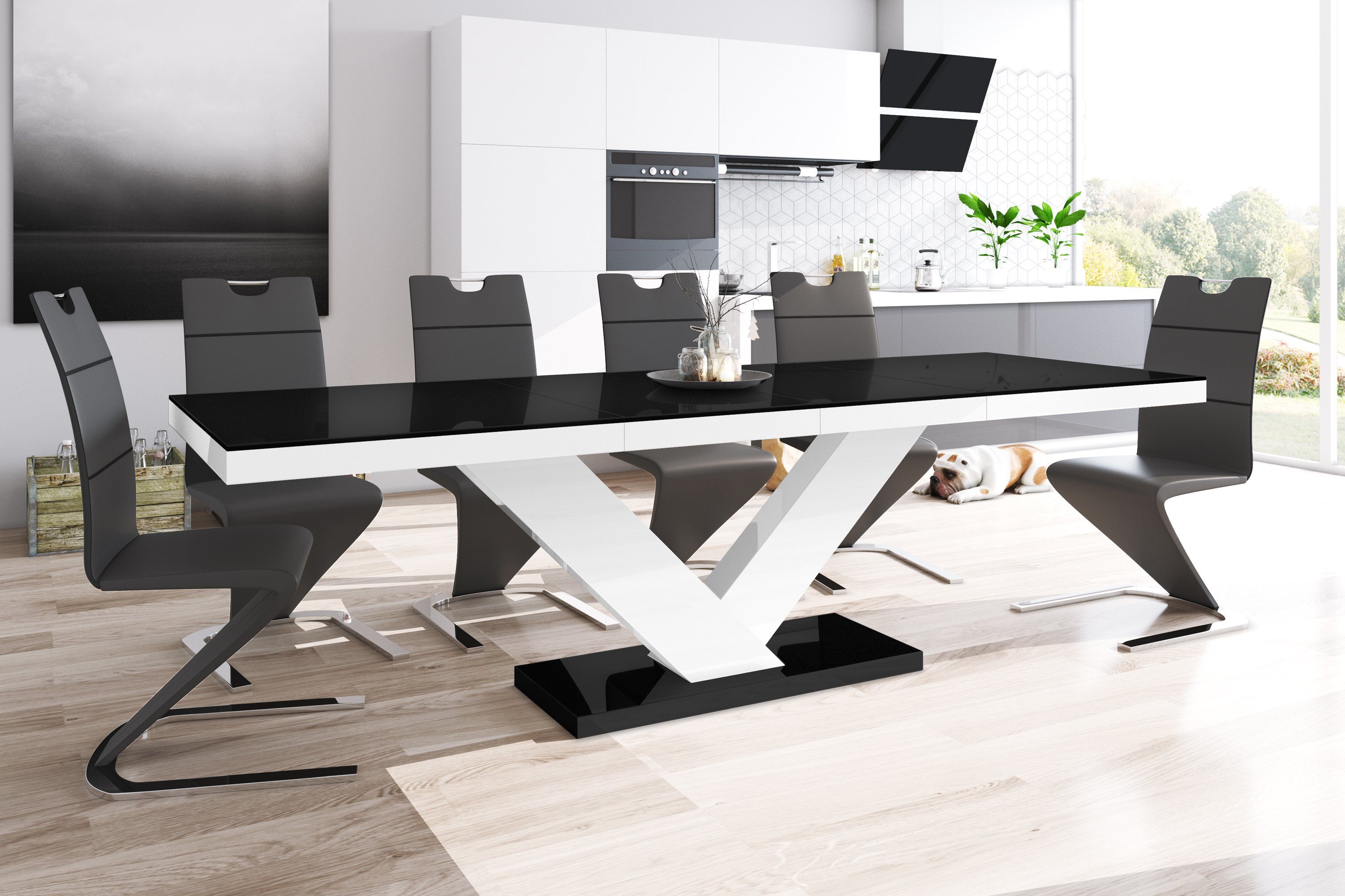 designimpex Esstisch Design Tisch HE-999 Schwarz günstig online kaufen