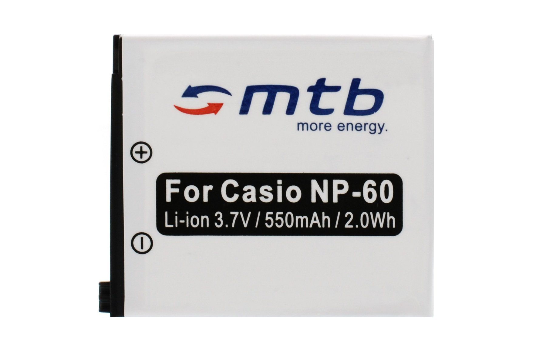 Li-Ion] NP-60 mAh Casio mtb Exilim mit EX-FS10… - 550 passend Casio more V), [BAT-088 (3,7 kompatibel für: Akku-Typ Kamera-Akku energy