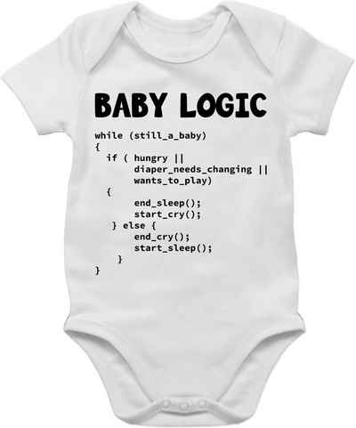 Shirtracer Shirtbody »Nerdy Baby Logic - Aktuelle Trends Baby - Baby Body Kurzarm« body nerdy - baby bodys logic - strampler geek - babybody informatik