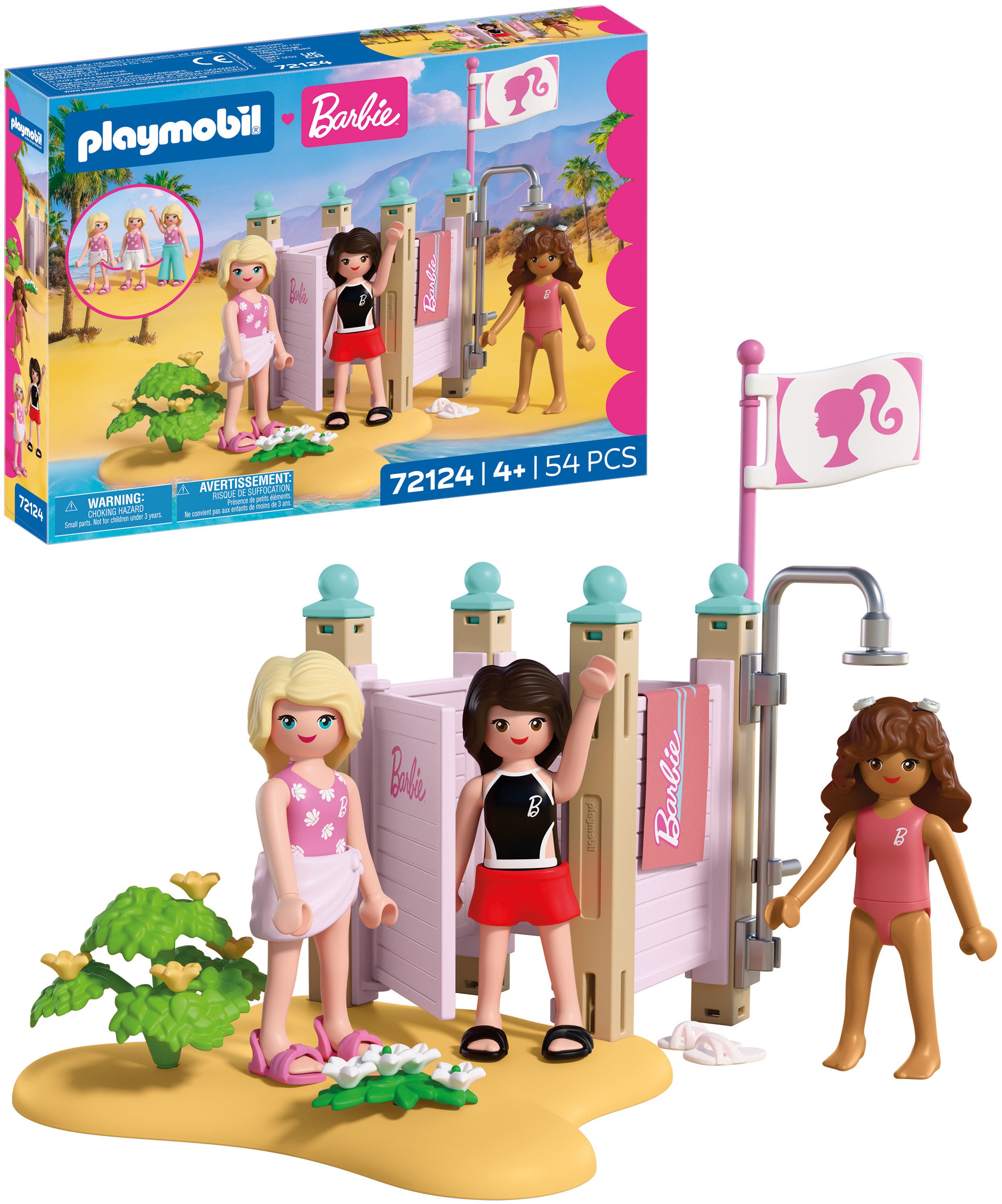 Playmobil® PLAYMOBIL x Barbie™ Strandmode (72124), Barbie™ Konstruktions-Spielset, (54 St), Made in Europe