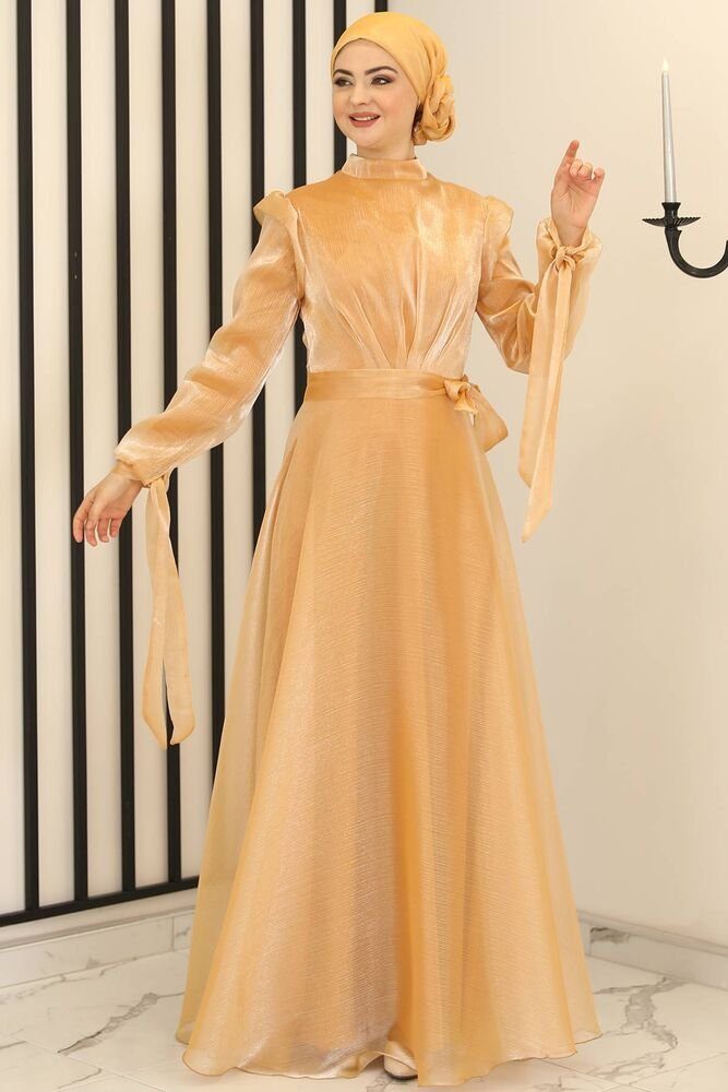 Modavitrini Abendkleid Elegantes Damen Hijab Maxikleid - Modest Fashion blickdicht
