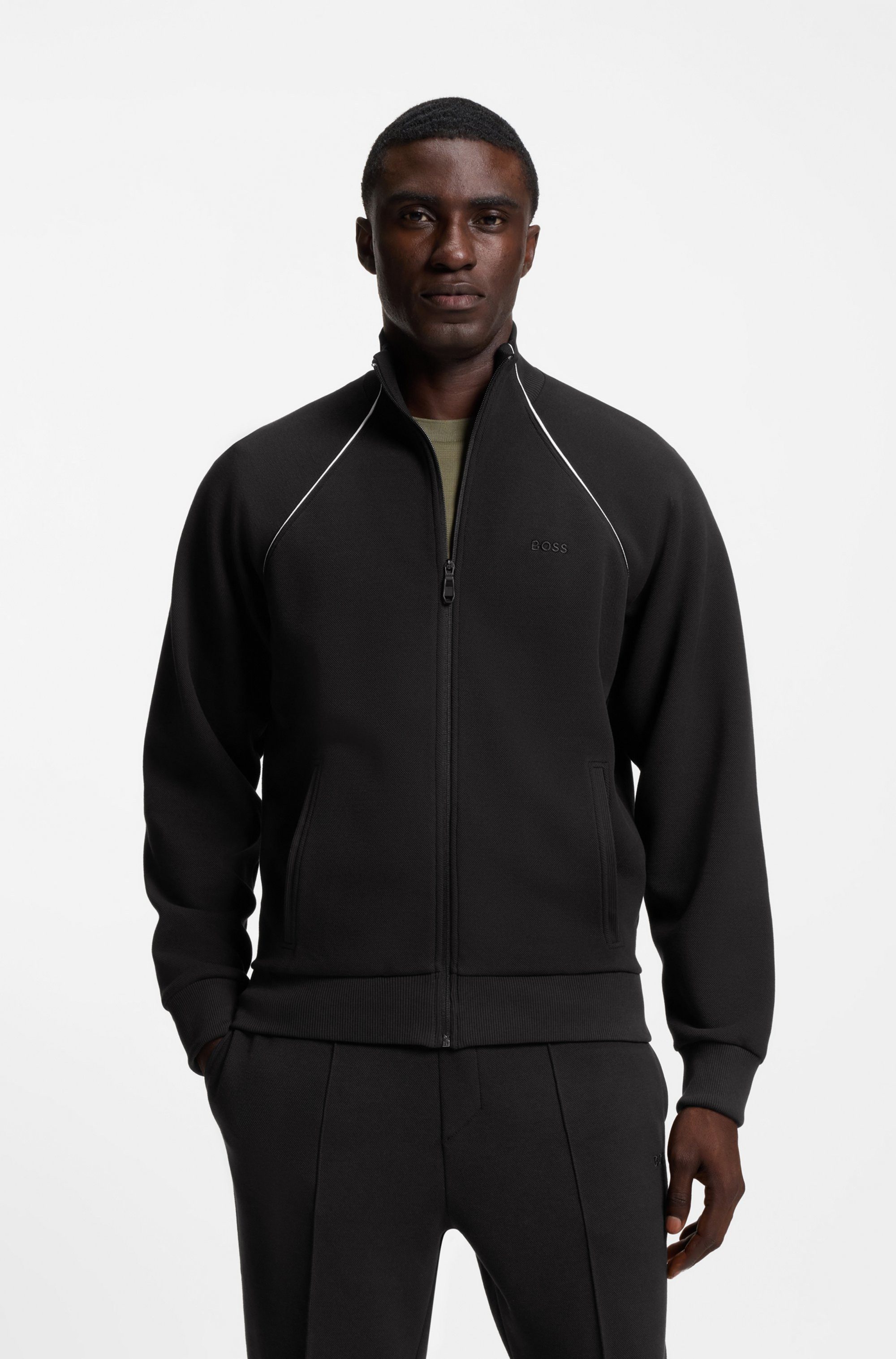 BOSS GREEN Sweatjacke Skaz mit Markenlabel günstig online kaufen
