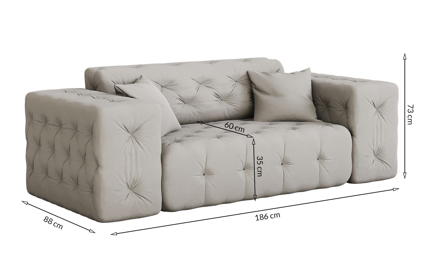 Fun Möbel Sofa Sofa Designersofa CHANTAL günstig online kaufen