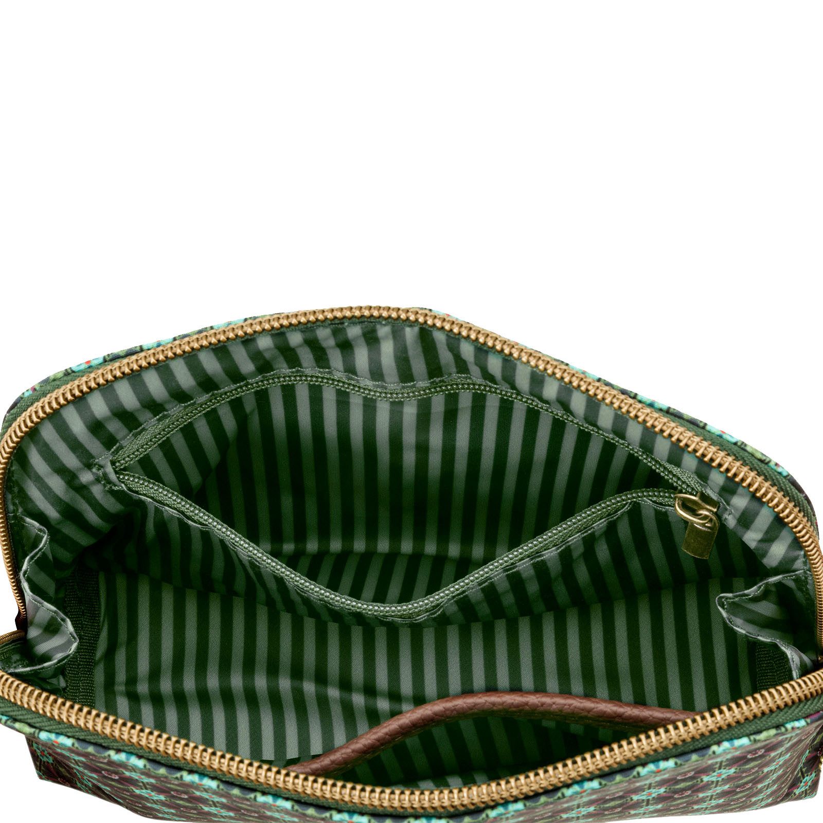 PiP Studio Kosmetiktasche Coby Cosmetic Bag Triangle Small Clover, Metallpatch auf der Vorderseite