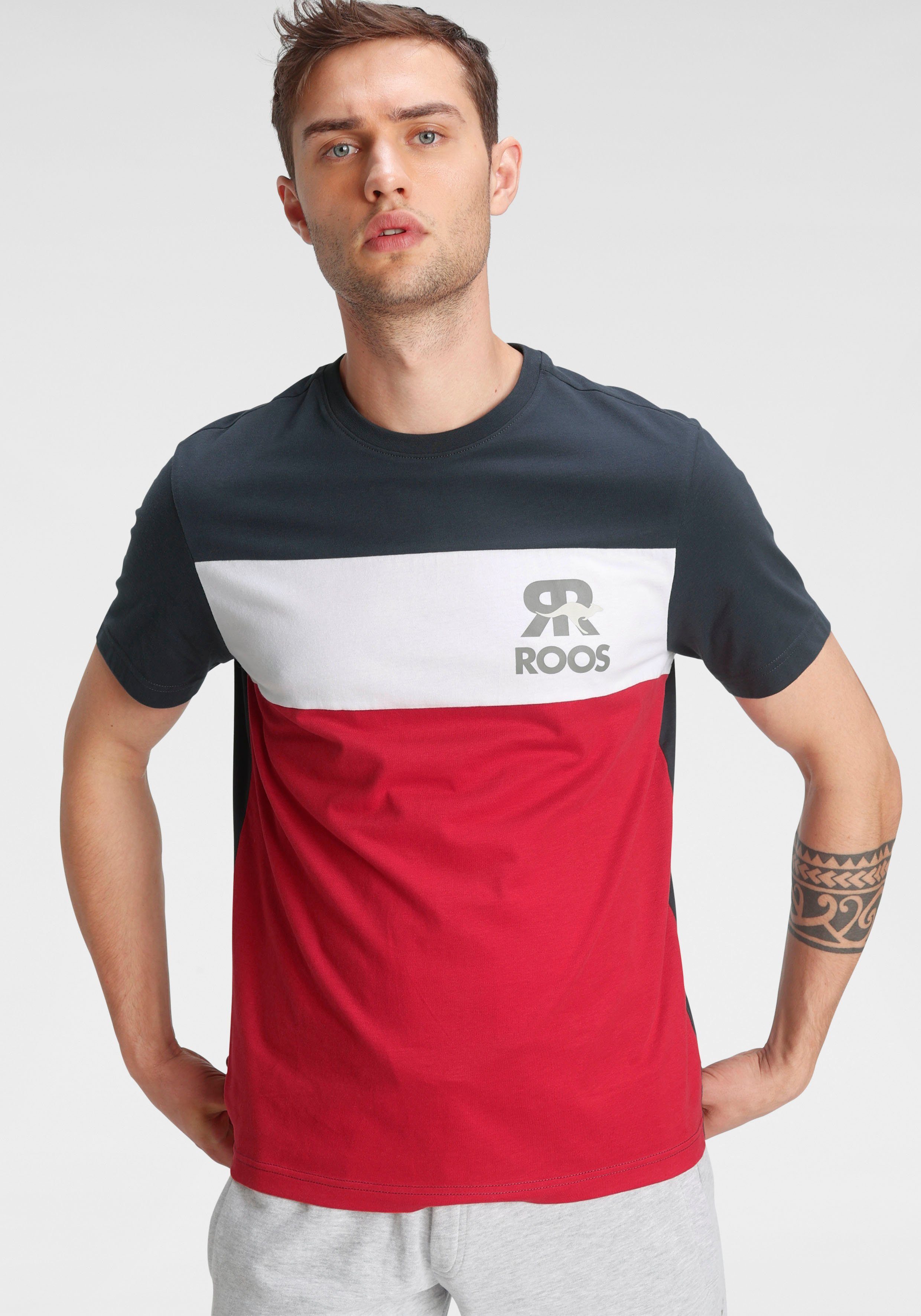 KangaROOS T-Shirt rot-navy-mehrfarbig