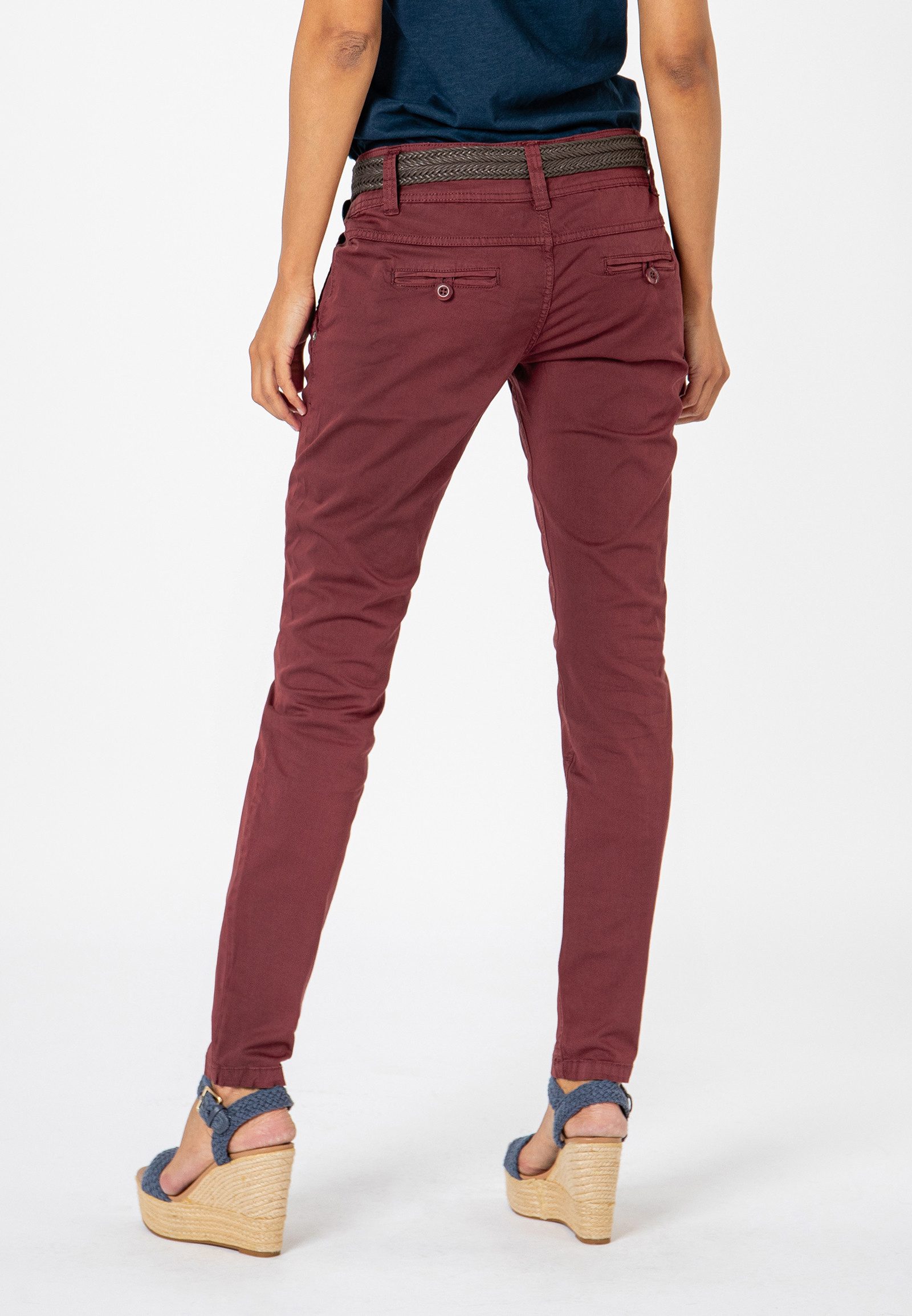 SUBLEVEL Chinohose Chino Hose mit Gürtel günstig online kaufen