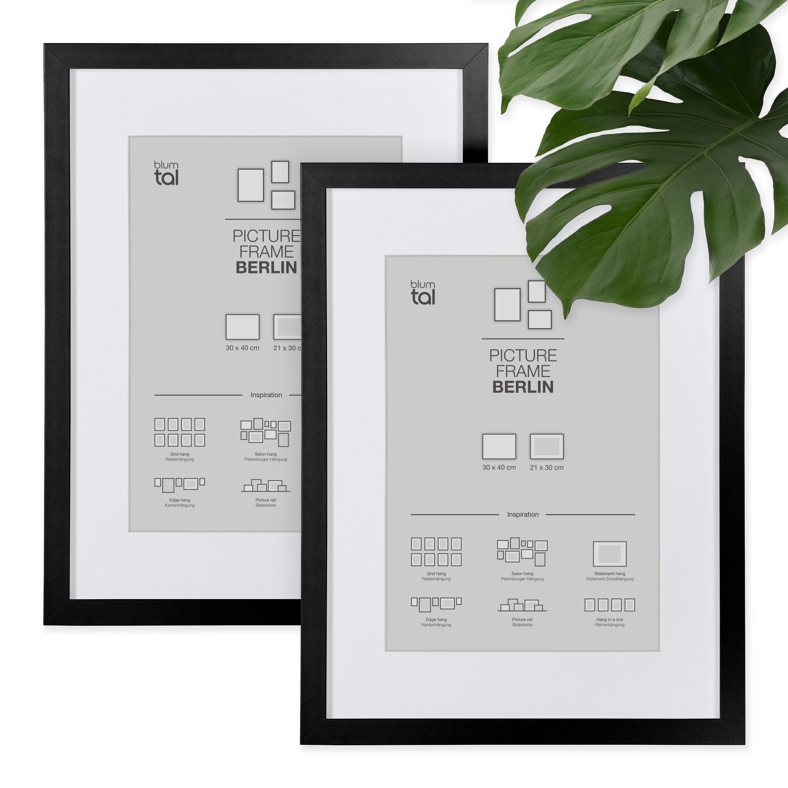 Blumtal Einzelrahmen Berlin - Hochwertiger Fotorahmen mit Passepartout, (Ei günstig online kaufen